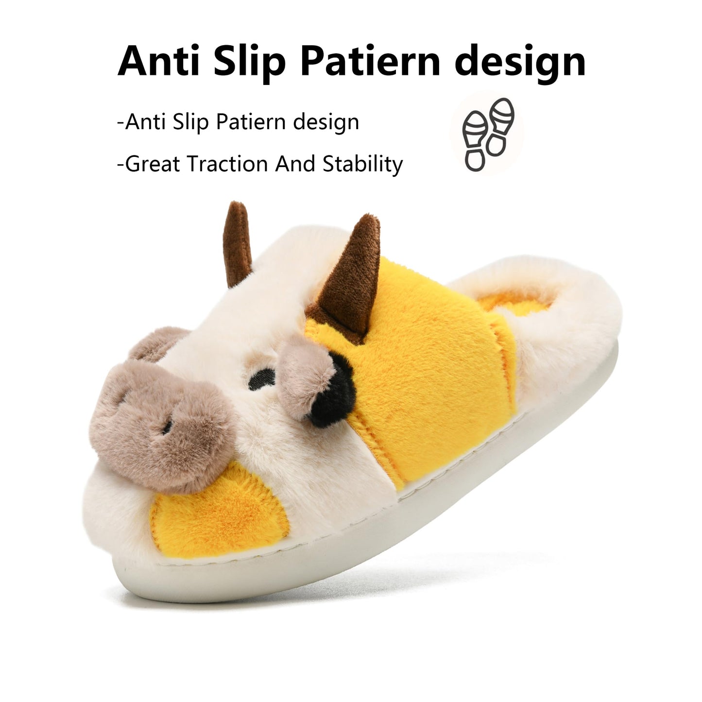 Cow Slippers Toddler Slippers Kids Slippers Boys Girls Soft Non-Slip slippers Memory Foam Toddler House Shoes Kawaii Bedroom Pillow Cloud Slippers for kids