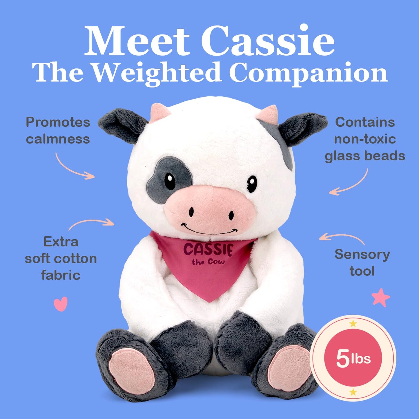 Lilly's Love Weighted Stuffed Animal, 5lb | Sensory Plush for Kids & Adults | Machine Washable Plushie w/Removable Inner | Calming Weighted Stuffed Animal for Anxiety, Stevie The Sloth