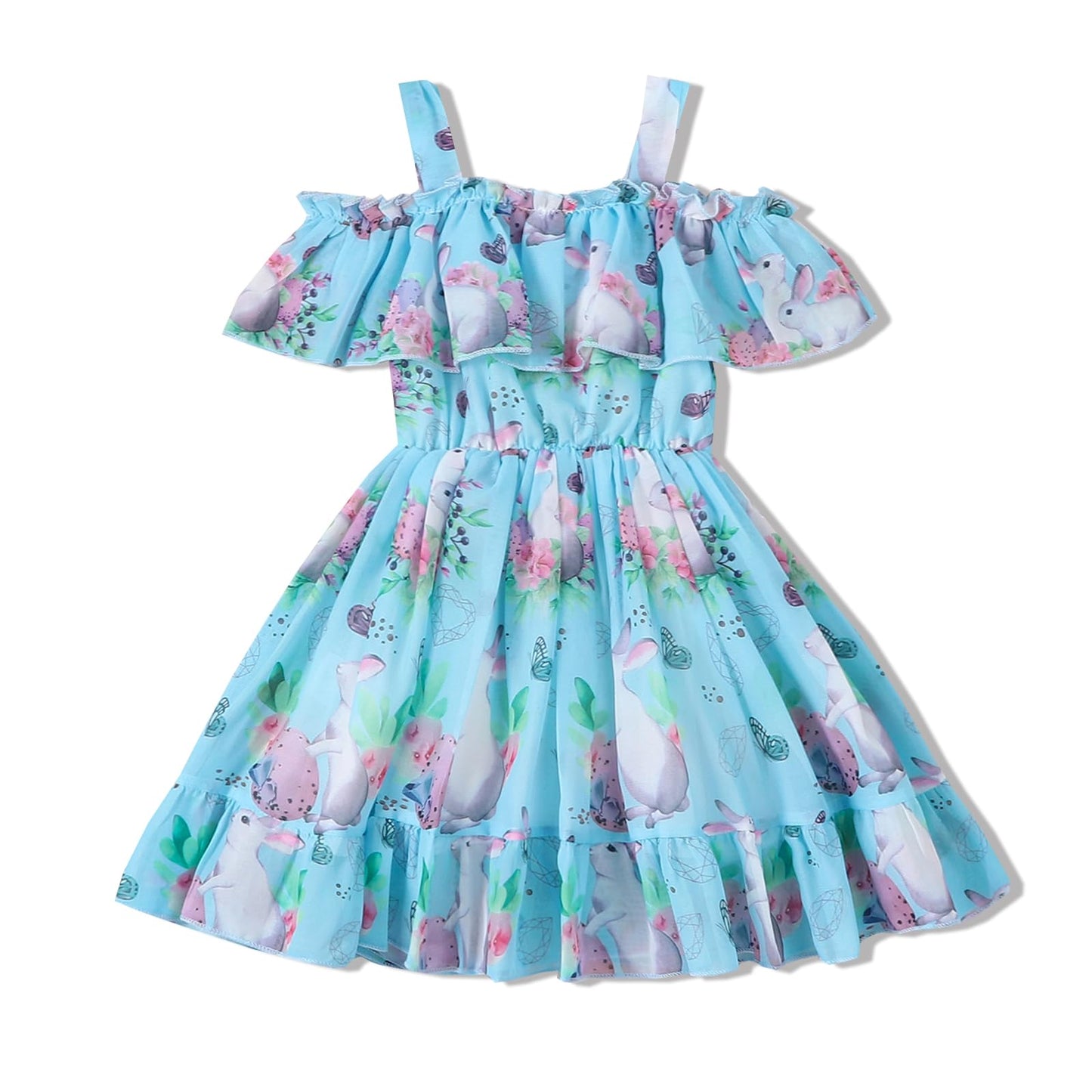 Toddler Baby Girls Summer Dress Chiffon Princess Tutu Dress Floral Beachwear Suspender Sundress Skirt Little Girl Clothes