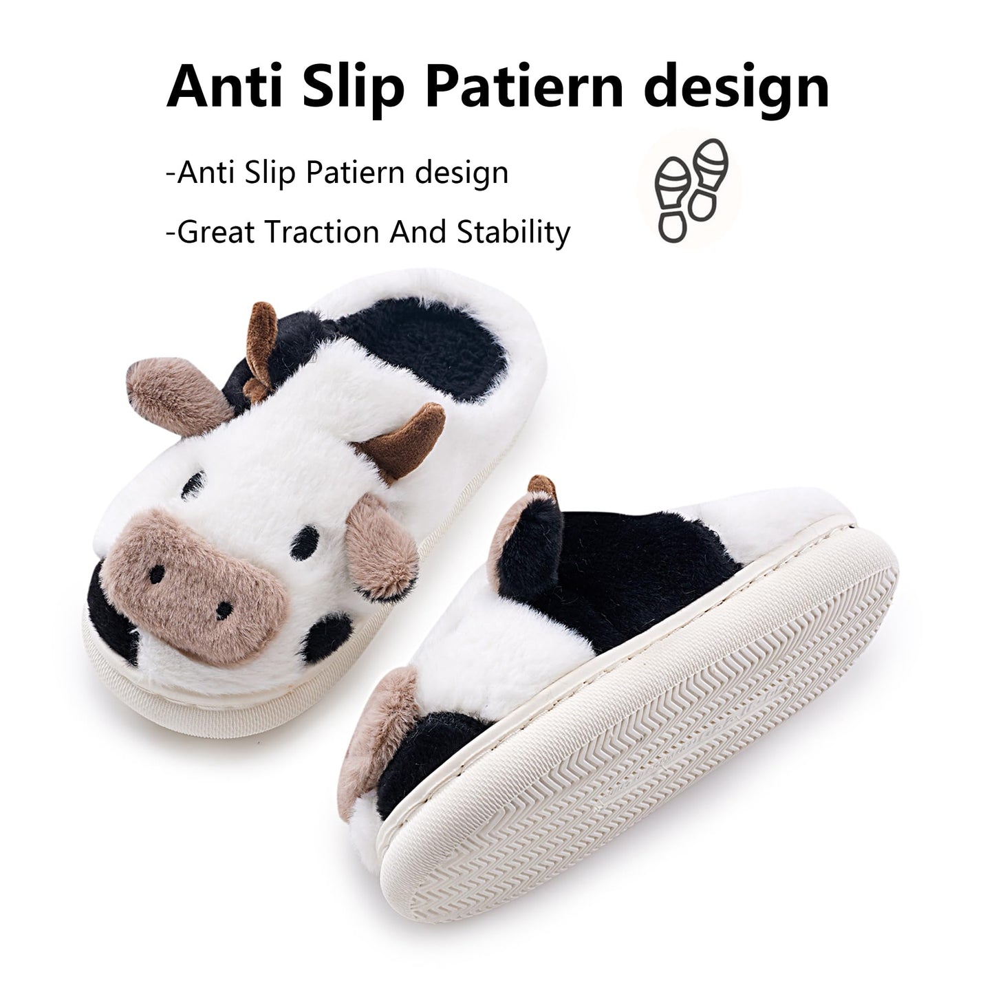 Cow Slippers Toddler Slippers Kids Slippers Boys Girls Soft Non-Slip slippers Memory Foam Toddler House Shoes Kawaii Bedroom Pillow Cloud Slippers for kids