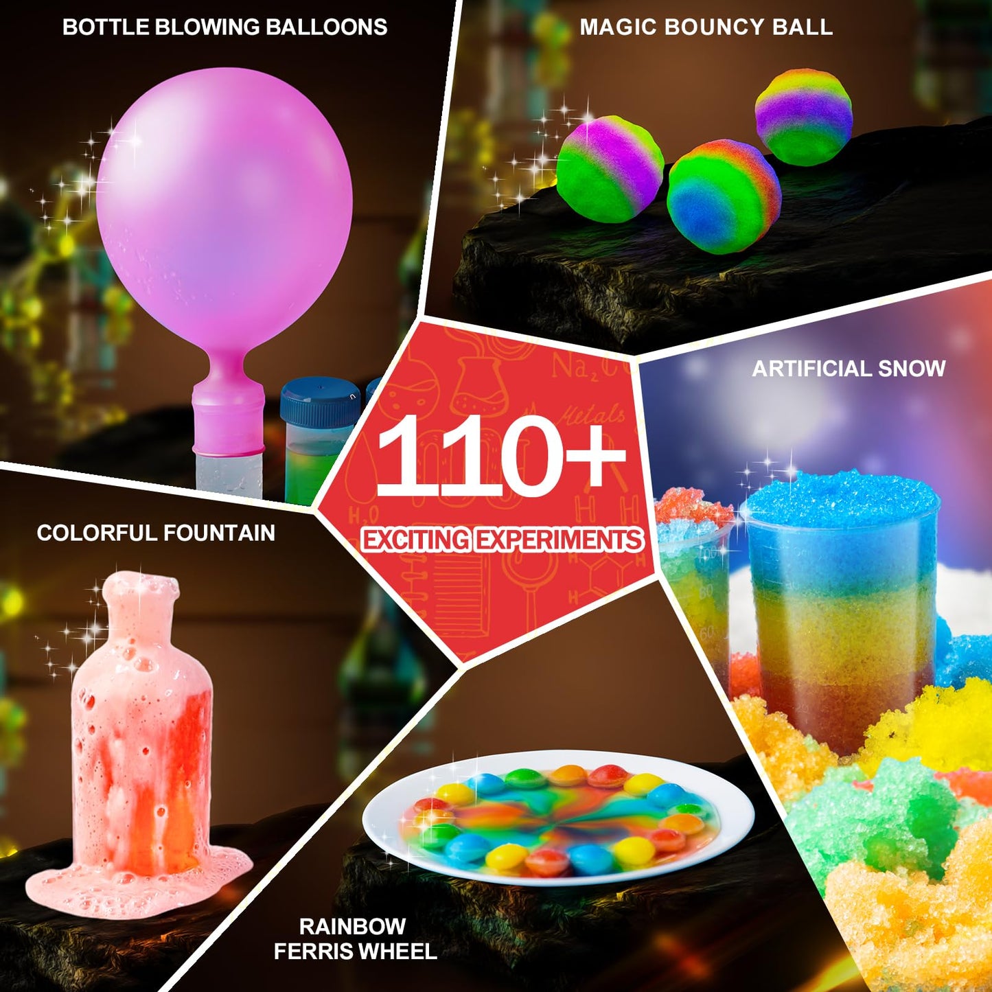 Science Kits for Kids - 70 Experiments Science Kit for Kids Age 6-12 Year Old, STEM Educational Science Toys Gifts for Girls Boys, Chemistry Set, Crystal Growing, Erupting Volcano