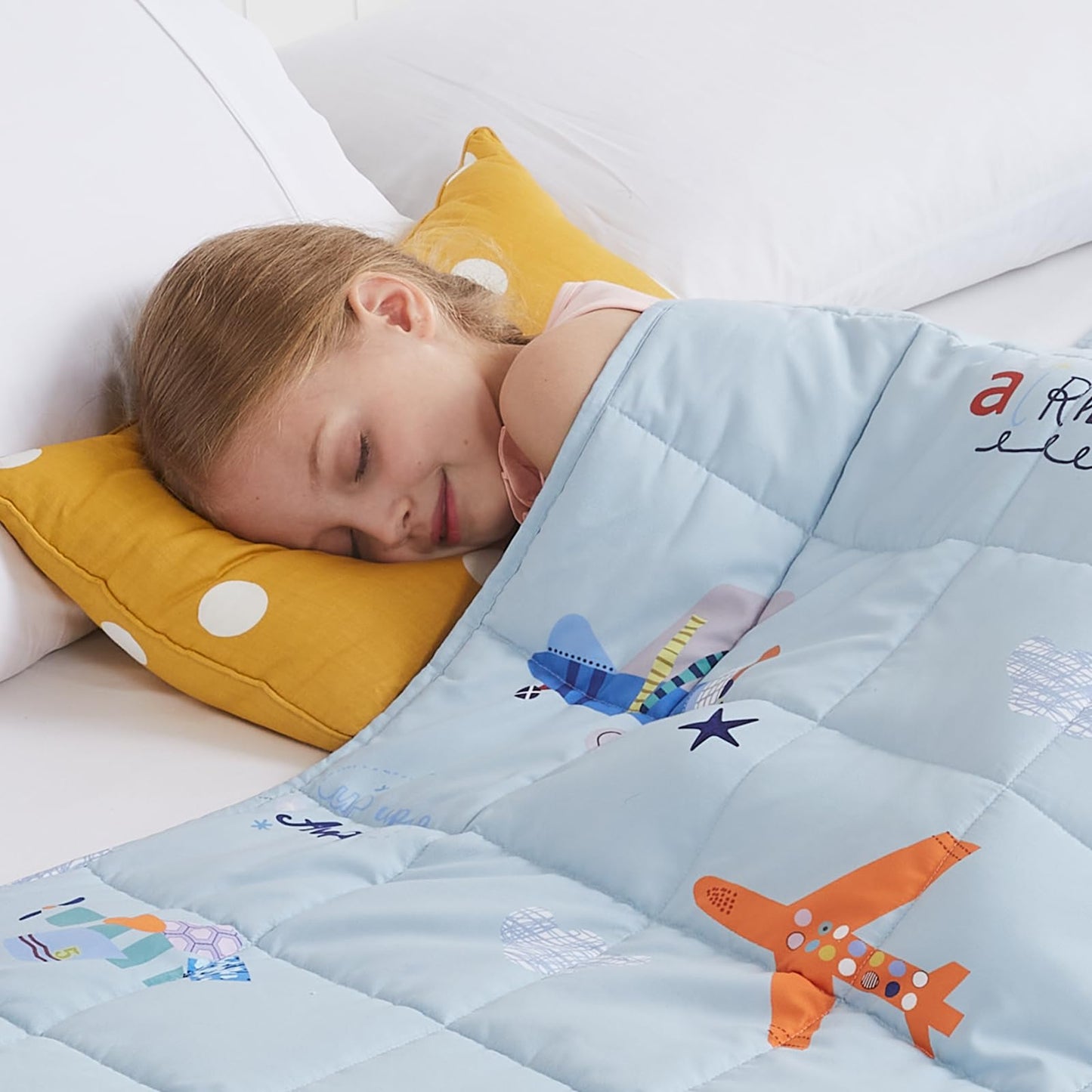 HOSUKKO Weighted Blanket - 5 lbs Blue Dinosaur Heavy Blanket - Breathable Blanket(36 * 48 inches, 5 lbs)