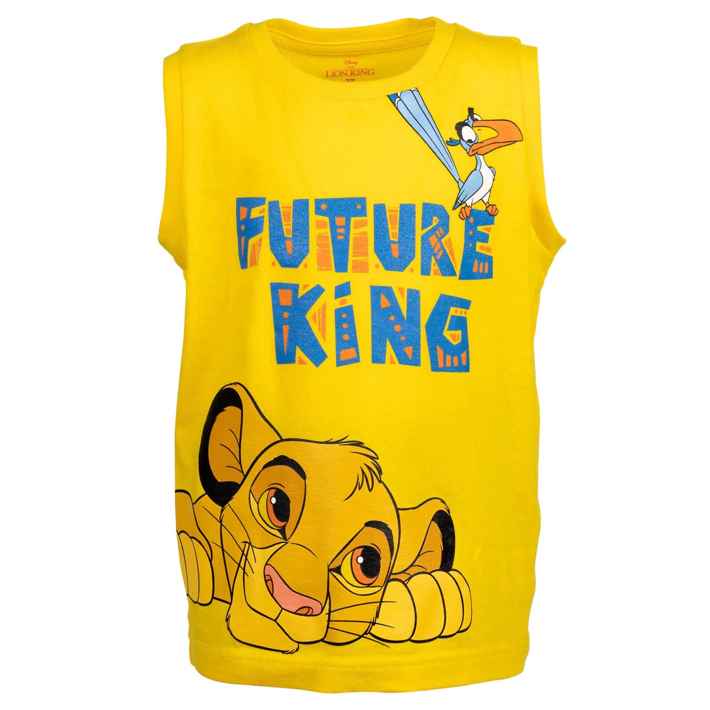 Disney Lion King Toy Story Mickey Mouse Cars T-Shirt Tank Top and French Terry Shorts 3 Piece Outfit Set Toddler to Big Kid