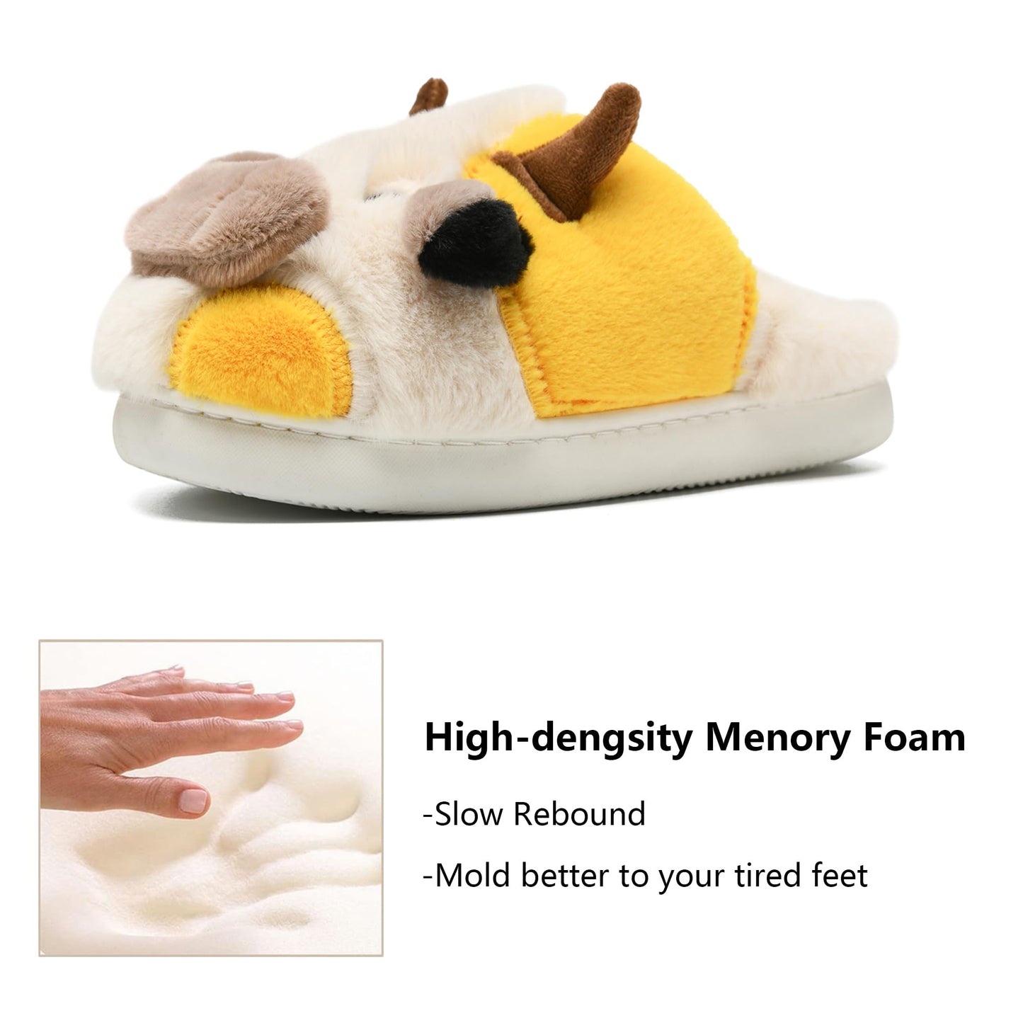 Cow Slippers Toddler Slippers Kids Slippers Boys Girls Soft Non-Slip slippers Memory Foam Toddler House Shoes Kawaii Bedroom Pillow Cloud Slippers for kids