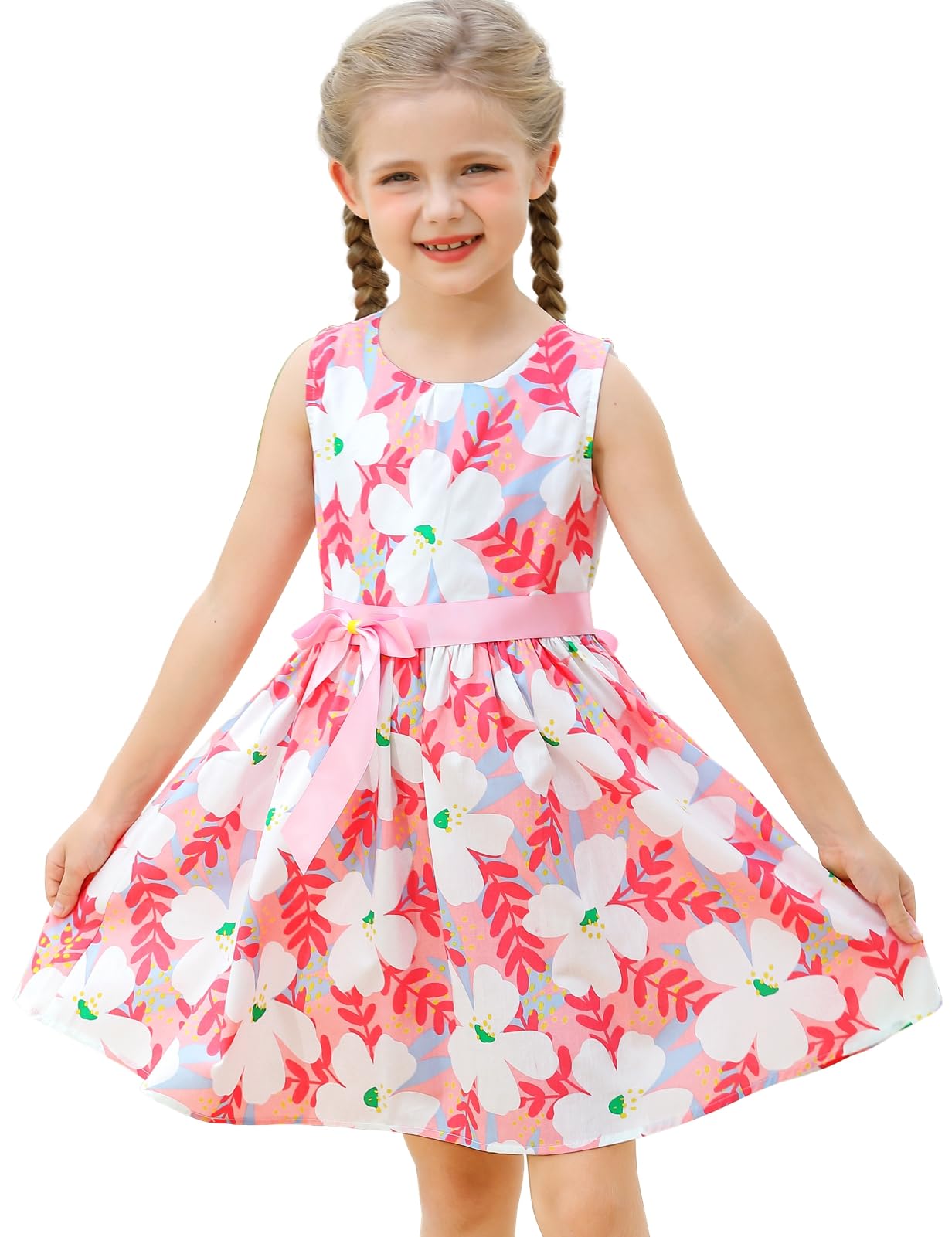 Kid Floral Cotton Girls Dresses Summer Girl Clothes