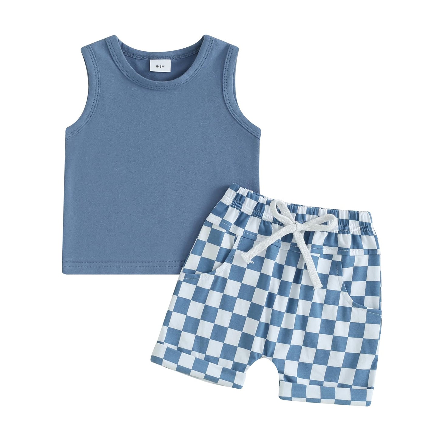 Kupretty Baby Boy Summer Clothes Sleeveless Tank Tops Vest T-Shirt + Casual Shorts Toddler Outfits Set