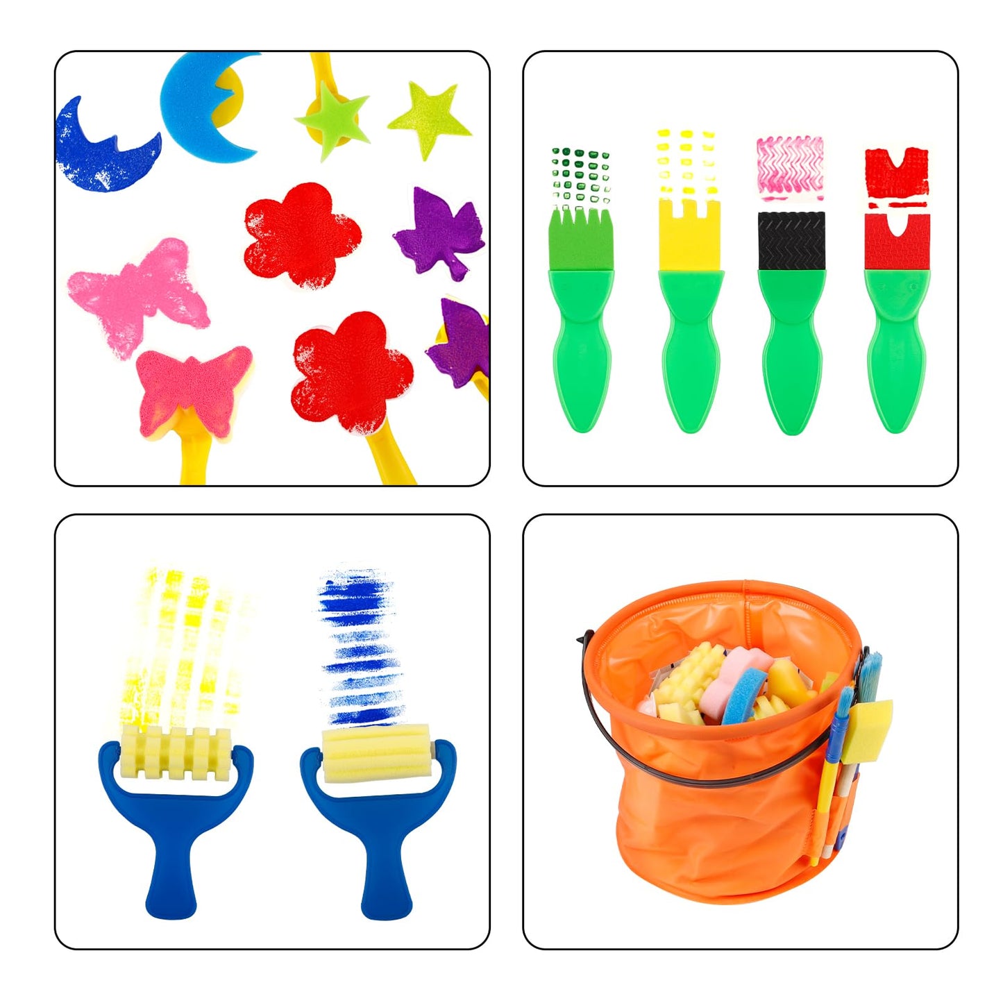 ABEIER Washable Finger Paint for Toddlers, Safe Non-Toxic, 12 x 2oz Vibrant Colors, Baby Safe Paint for Hand and Feet, Mess Free Art Supplies for Kids, Preschool Learning Gifts, Ages 1-3 4 5 6+