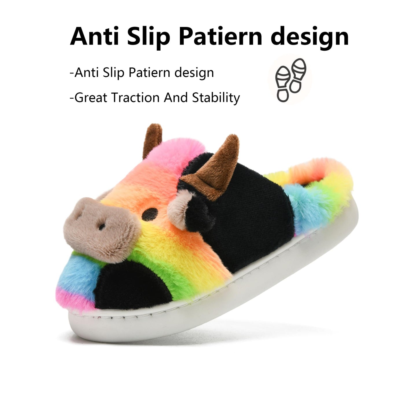 Cow Slippers Toddler Slippers Kids Slippers Boys Girls Soft Non-Slip slippers Memory Foam Toddler House Shoes Kawaii Bedroom Pillow Cloud Slippers for kids