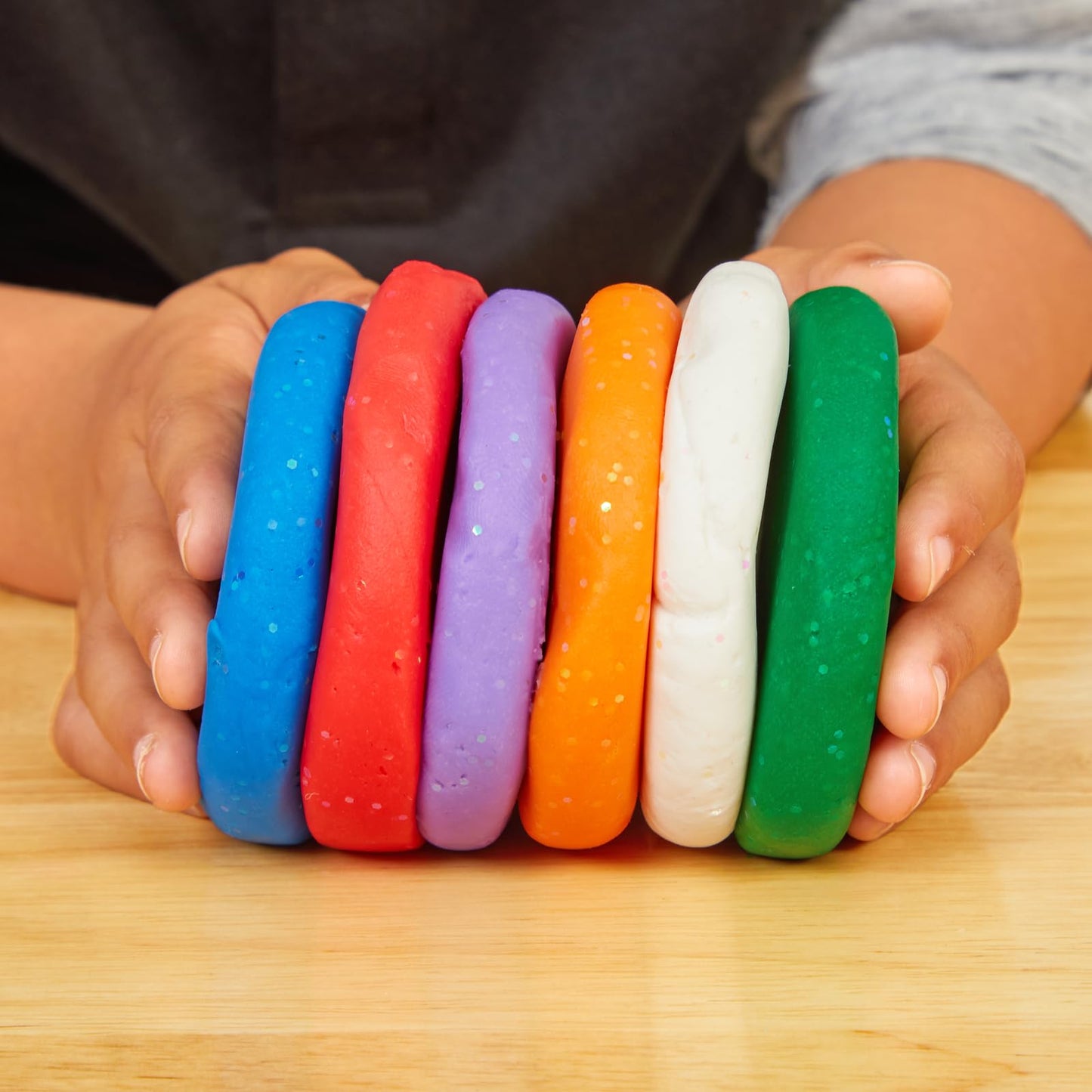 Colorations 12 Wheat & Gluten Free Glitter Dough - 6 Colors (2 oz Each)