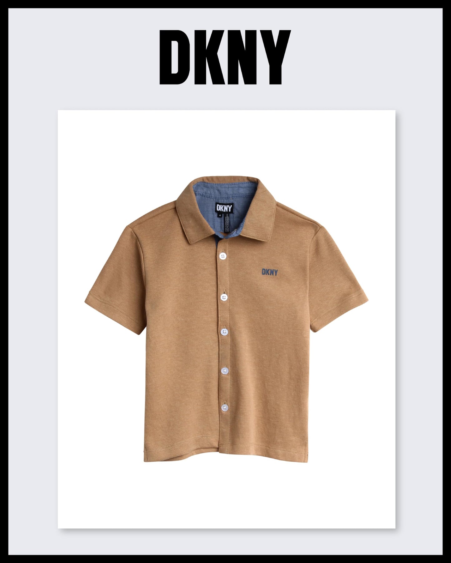 DKNY Boys' Pants Set - 2 Piece Short Sleeve Button Down Shirt and Tech Pants - Summer Outfit Set for Toddler Boys (2T-7)