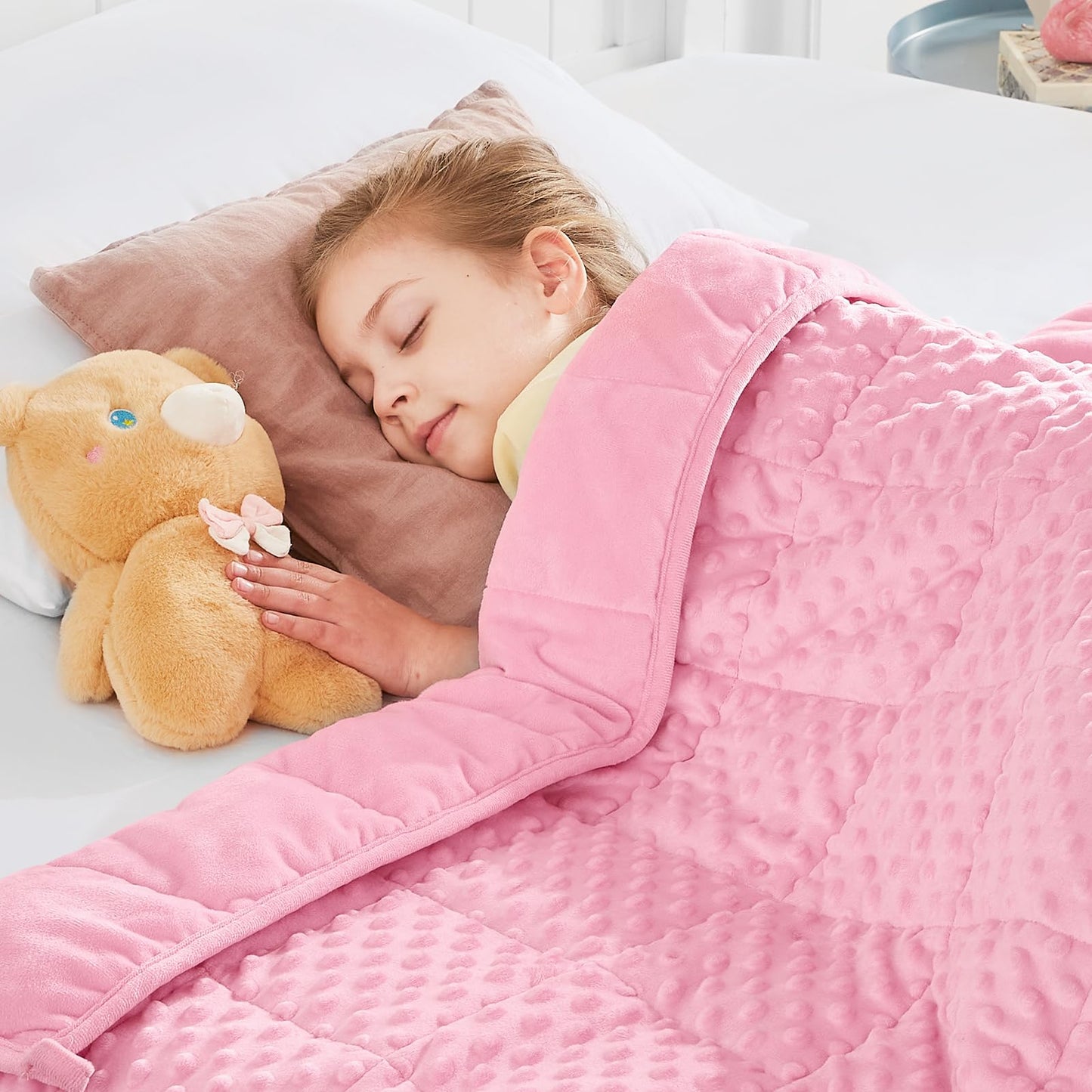 HOSUKKO Weighted Blanket - 5 lbs Blue Dinosaur Heavy Blanket - Breathable Blanket(36 * 48 inches, 5 lbs)