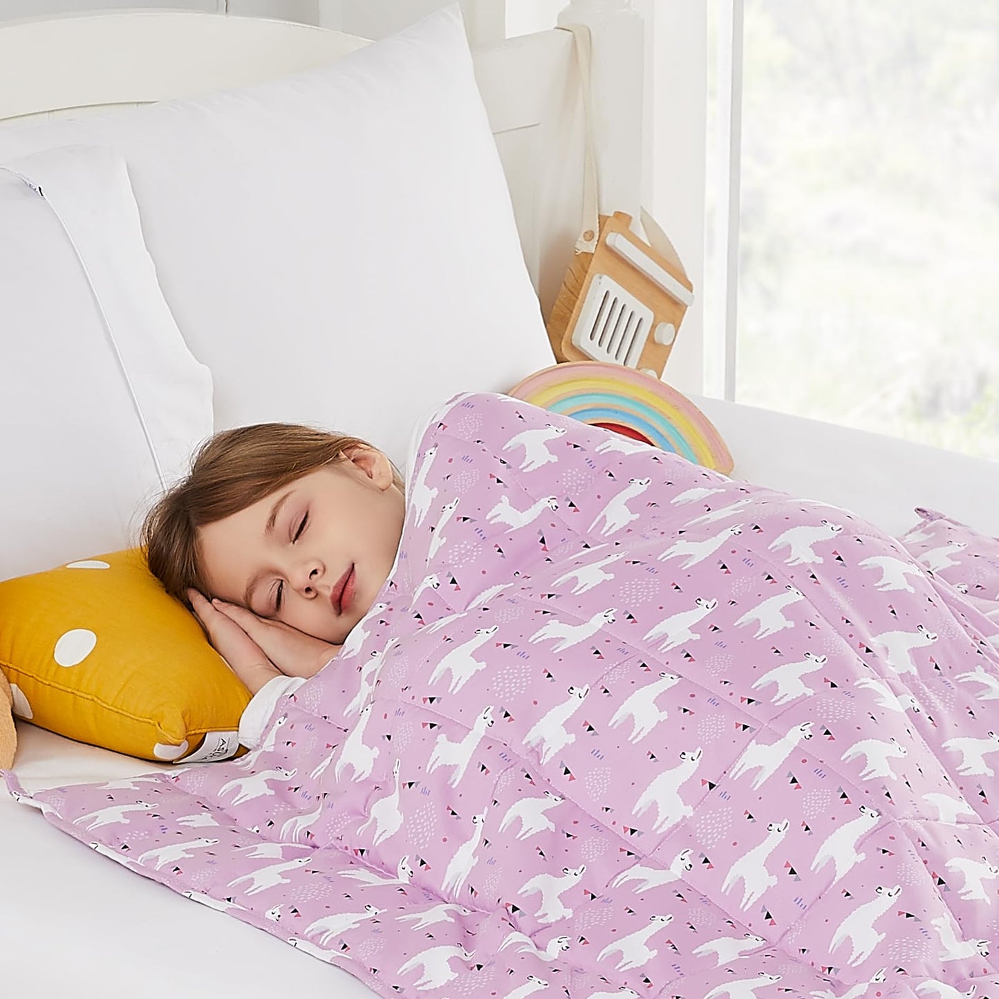 HOSUKKO Weighted Blanket - 5 lbs Blue Dinosaur Heavy Blanket - Breathable Blanket(36 * 48 inches, 5 lbs)