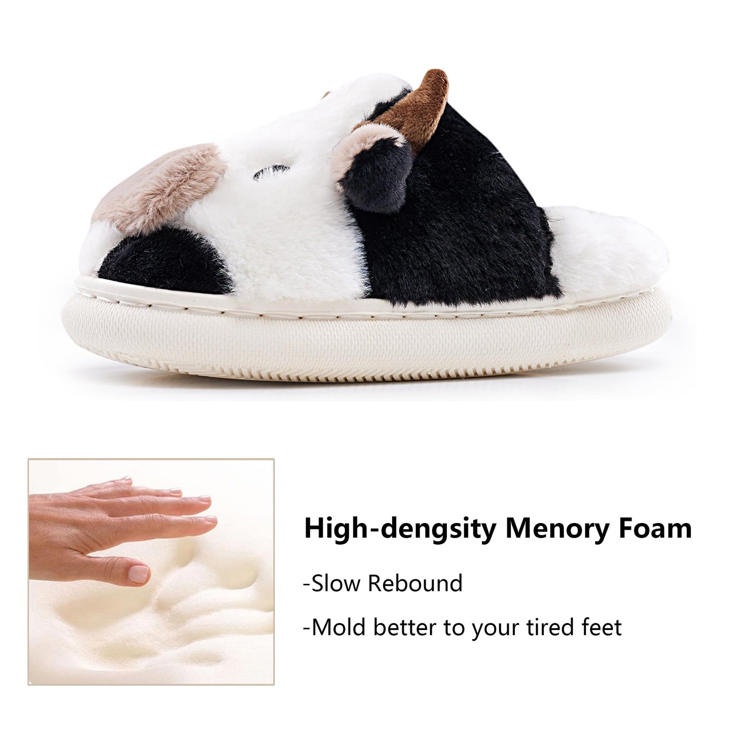 Cow Slippers Toddler Slippers Kids Slippers Boys Girls Soft Non-Slip slippers Memory Foam Toddler House Shoes Kawaii Bedroom Pillow Cloud Slippers for kids