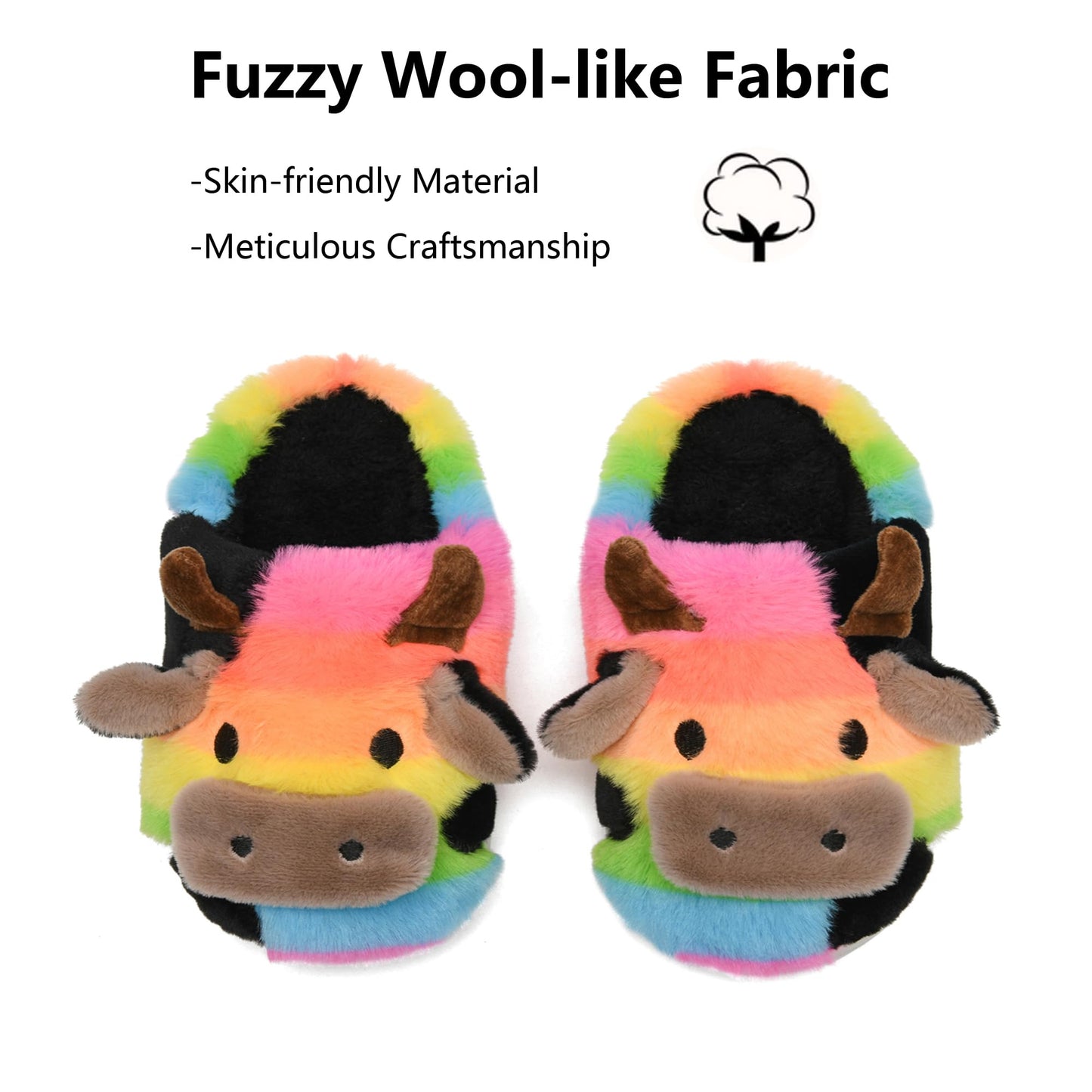 Cow Slippers Toddler Slippers Kids Slippers Boys Girls Soft Non-Slip slippers Memory Foam Toddler House Shoes Kawaii Bedroom Pillow Cloud Slippers for kids