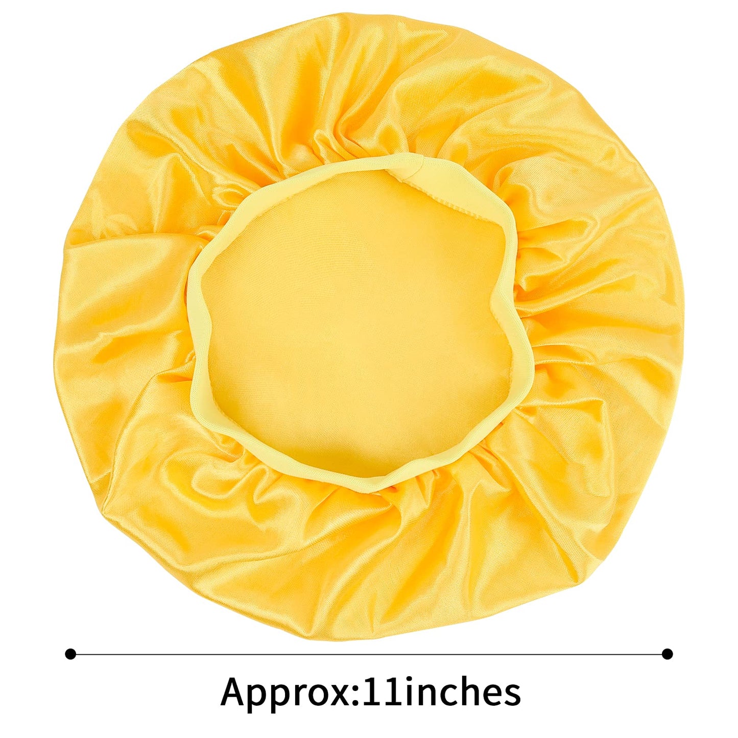 3 Pieces Kids Satin Bonnet Dinosaur Wide Elastic Band Sleeping Cap Soft Silk Double Layer Night Hair Hats for Teens Toddler Child Baby