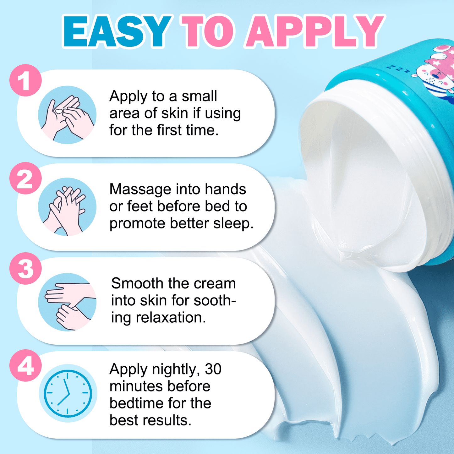 Aliver Magnesium Cream for Kids,Promotes Relaxation & Peaceful Sleep with Natural & Gentle Ingredients, Topical Magnesium Lotion 4.23 Oz