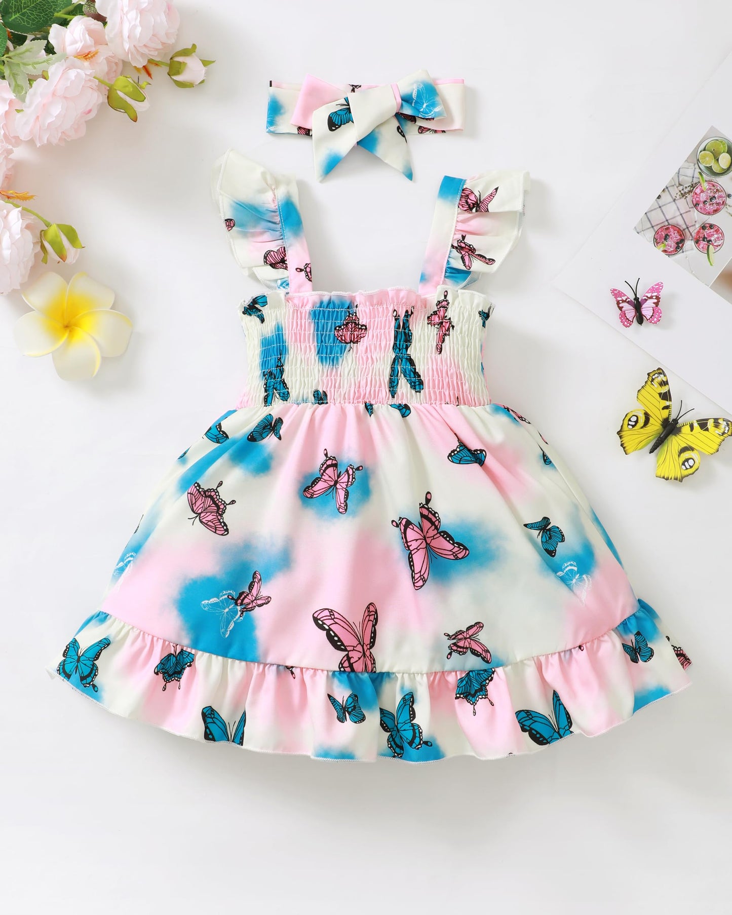 Toddler Baby Girl Dress Clothes Summer Dresses Outfits Little Girls Sleeveless Beach Sundress for Kids 12M-6T