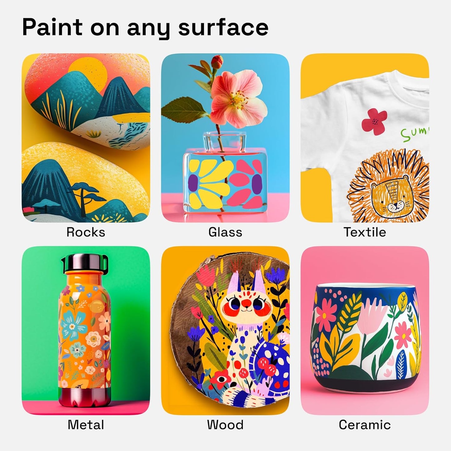 ARTISTRO 24 Dual Tip Acrylic Paint Markers - Washable, Non-Toxic Pens for Glass, Ceramic, and More
