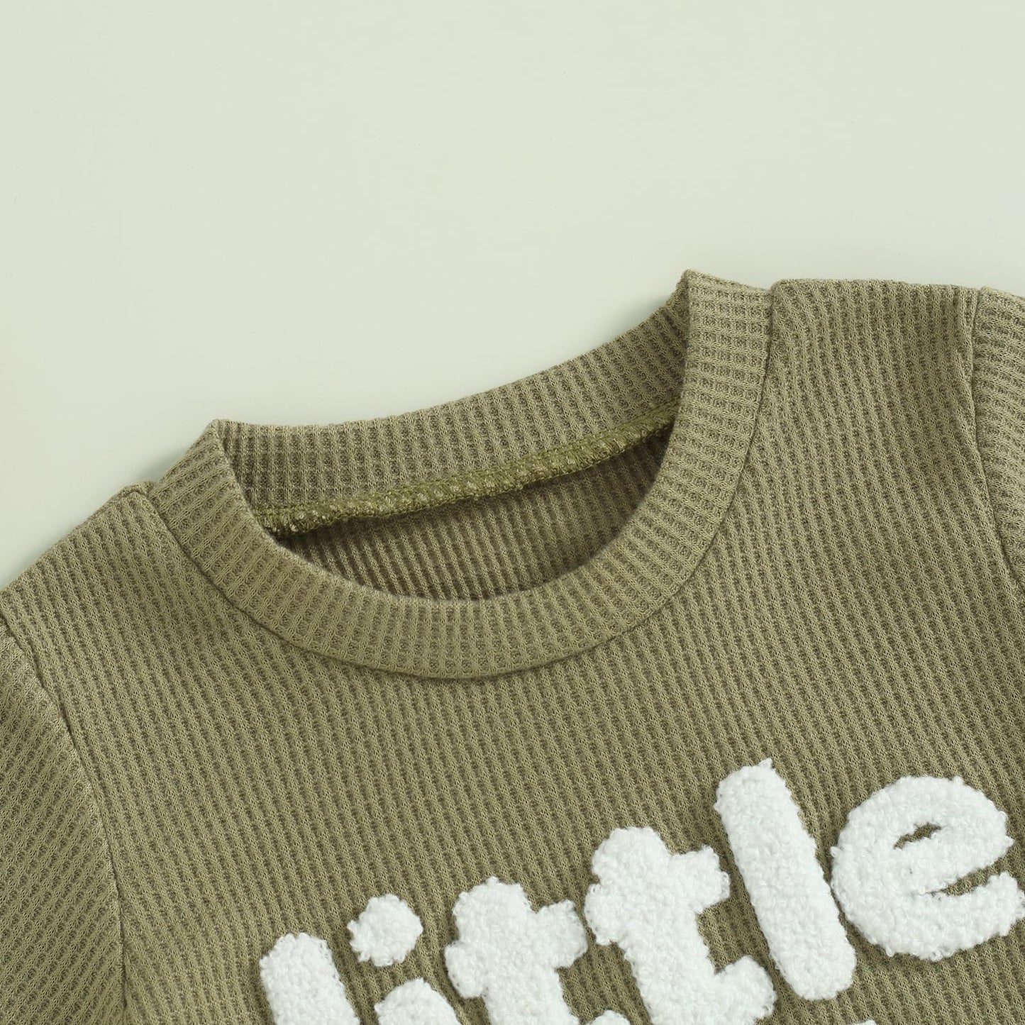 Kupretty Toddler Baby Boy Summer Clothes Embroiderey Waffle Knit Short Sleeve T-Shirt Tees + Casual Shorts Cute Clothing Set