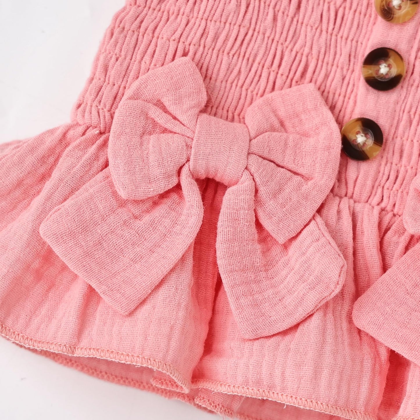 Toddler Baby Girl Clothes Summer Outfits Cute Bow Button Ruffle Camisole Pants Set 9-36 Months