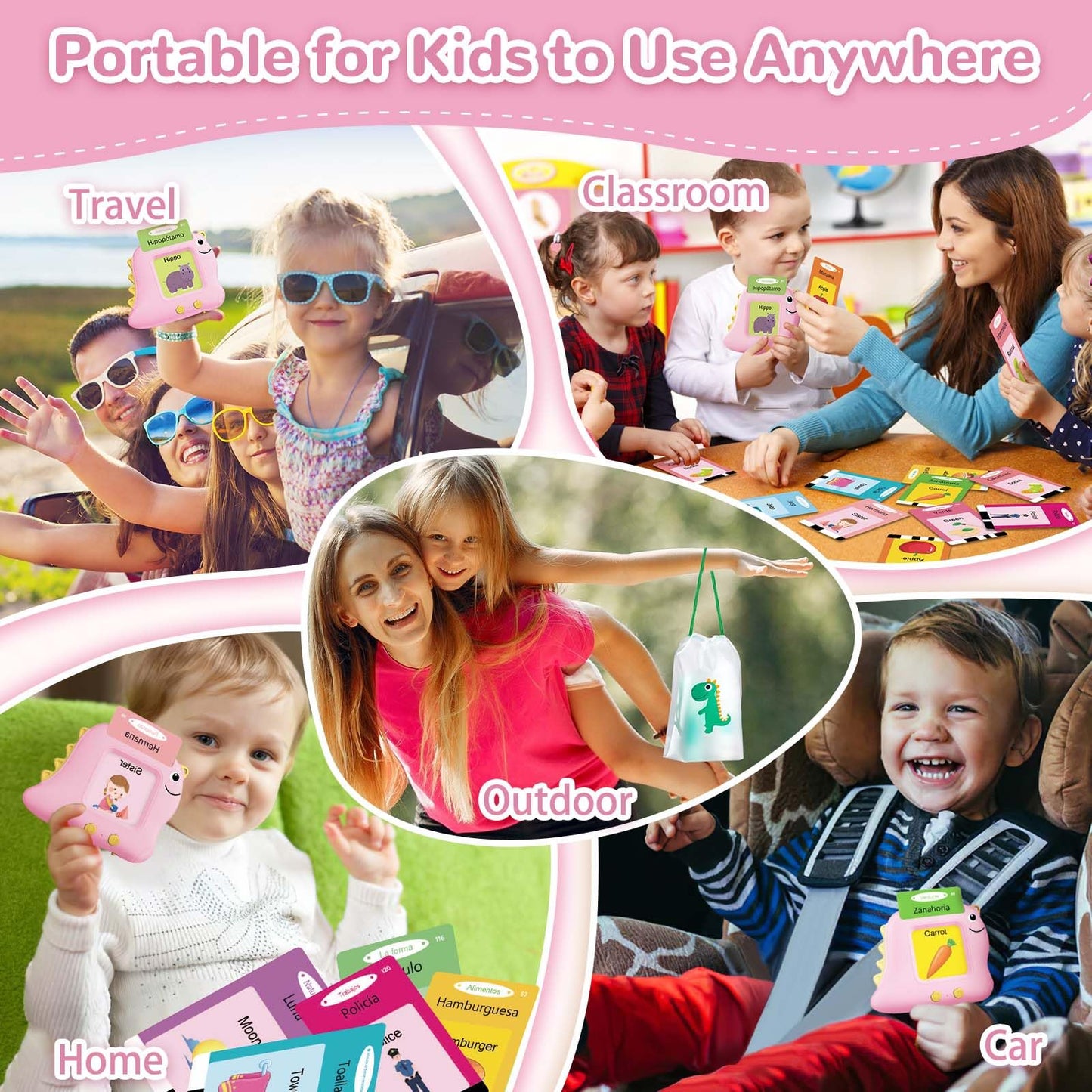 Toddler Toys Talking Flash Cards with 510 Sight Words, Montessori Learning Toys for Toddler 1-3 2-4, Autism Sensory Speech Therapy Toys for Boys Girls 2 3 4 5 6 Year Old Kids Gifts