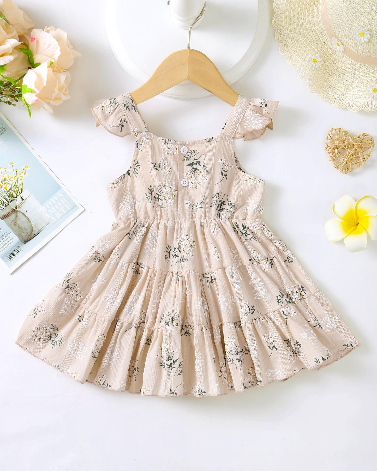 Toddler Baby Girl Dress Clothes Summer Dresses Outfits Little Girls Sleeveless Beach Sundress for Kids 12M-6T