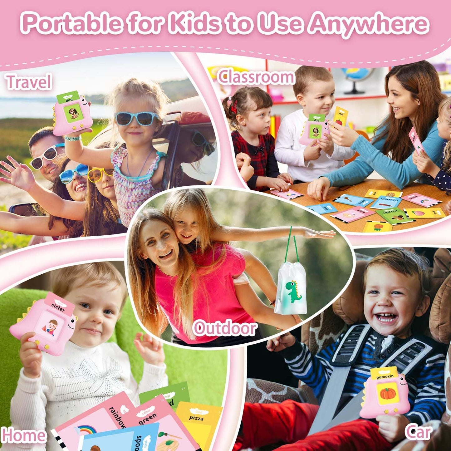 Toddler Toys Talking Flash Cards with 510 Sight Words, Montessori Learning Toys for Toddler 1-3 2-4, Autism Sensory Speech Therapy Toys for Boys Girls 2 3 4 5 6 Year Old Kids Gifts