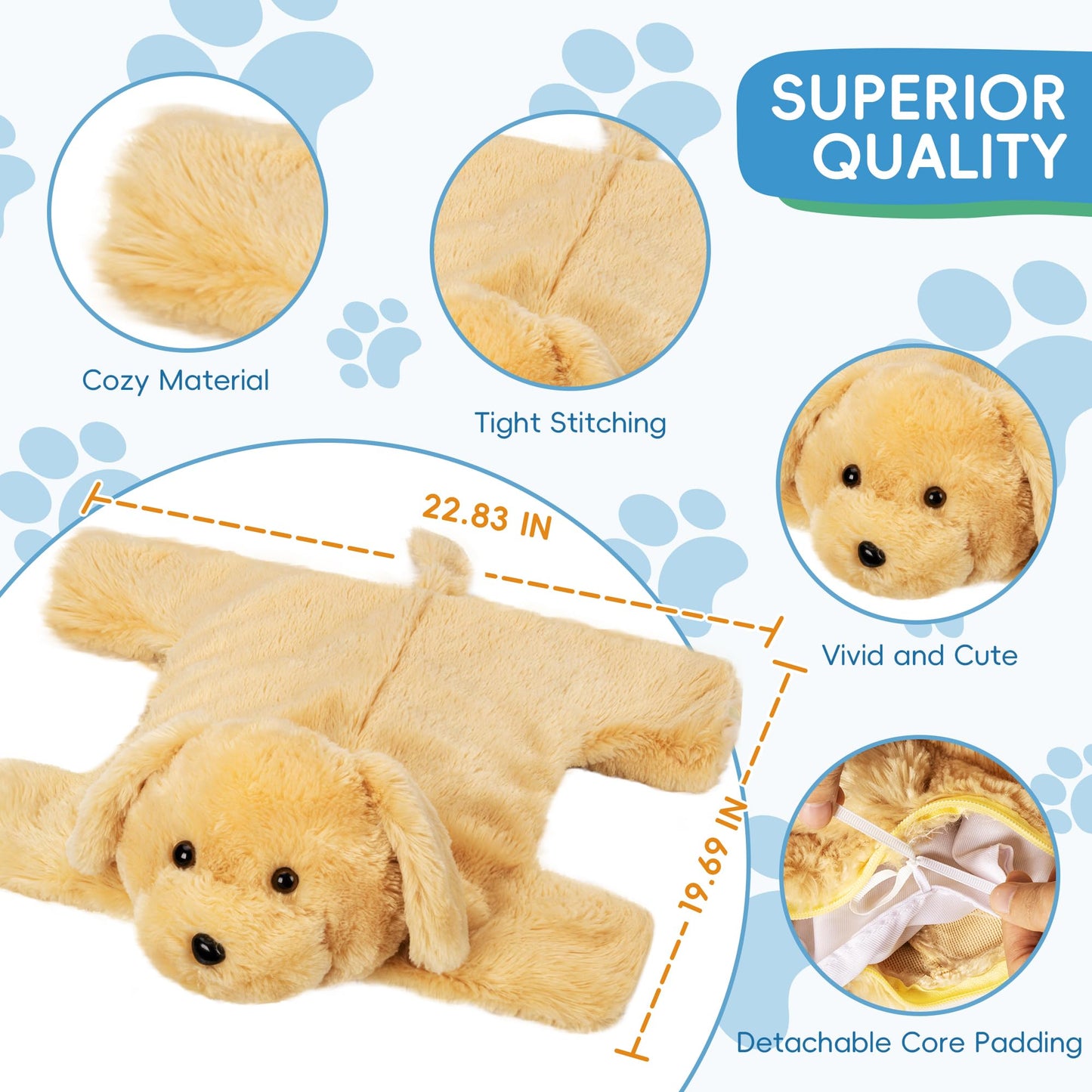 OUTREE Weighted Lap Pad for Kids 22.83 * 19.69 in,Weighted Stuffed Animals for Sensory Needs,4.5LBS Rabbit-Shaped Weighted Lap Blanket,Sensory Toys for Kids with Autism