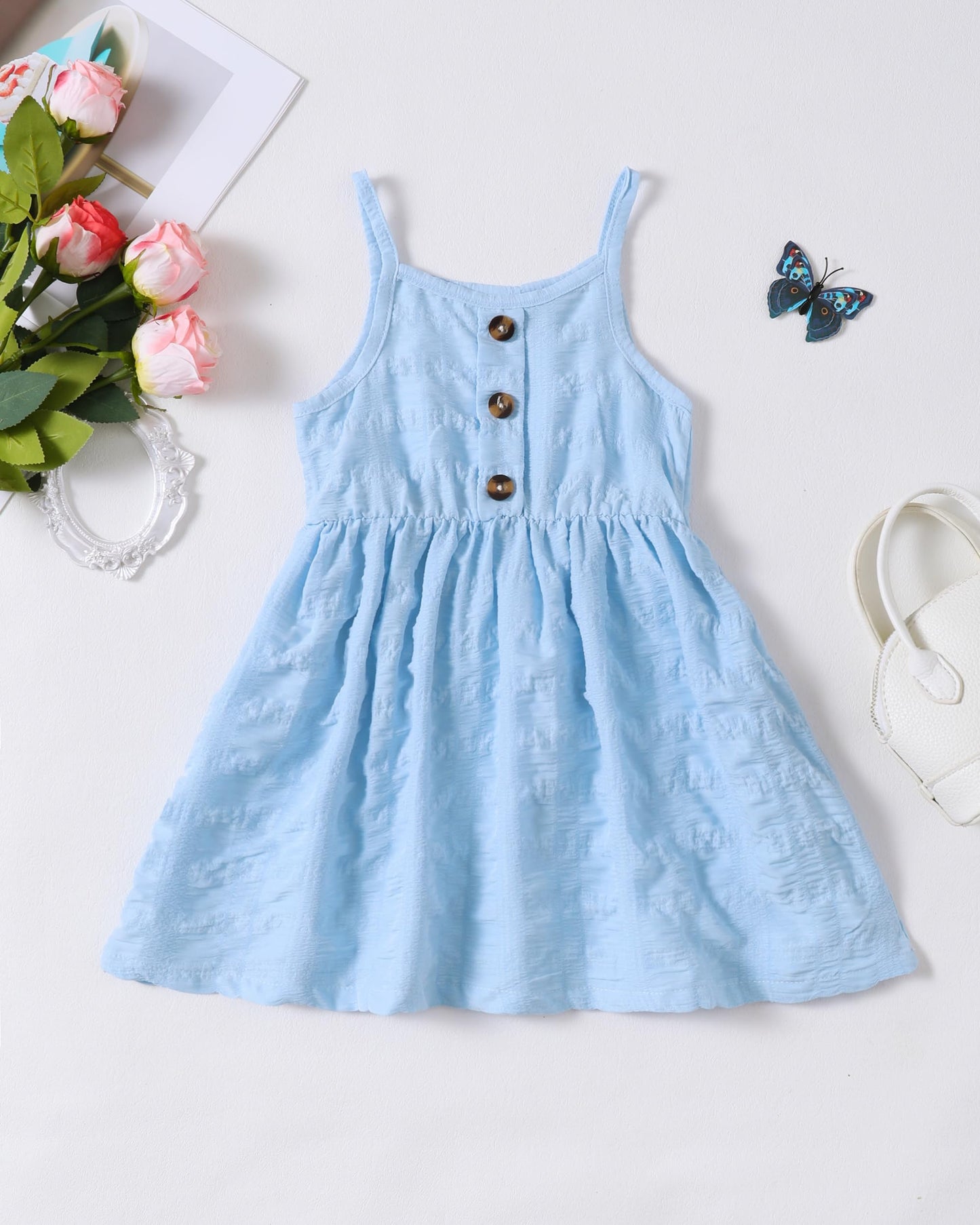 Toddler Baby Girl Dress Clothes Summer Dresses Outfits Little Girls Sleeveless Beach Sundress for Kids 12M-6T