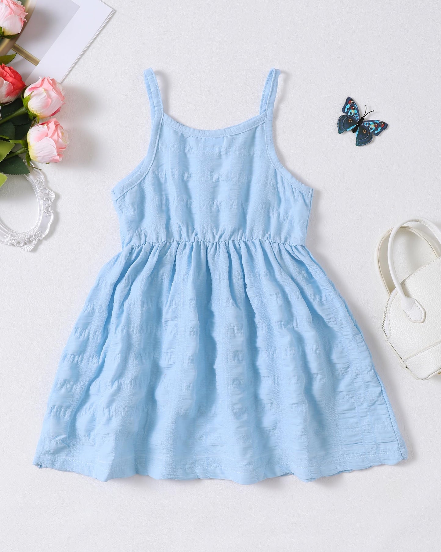 Toddler Baby Girl Dress Clothes Summer Dresses Outfits Little Girls Sleeveless Beach Sundress for Kids 12M-6T