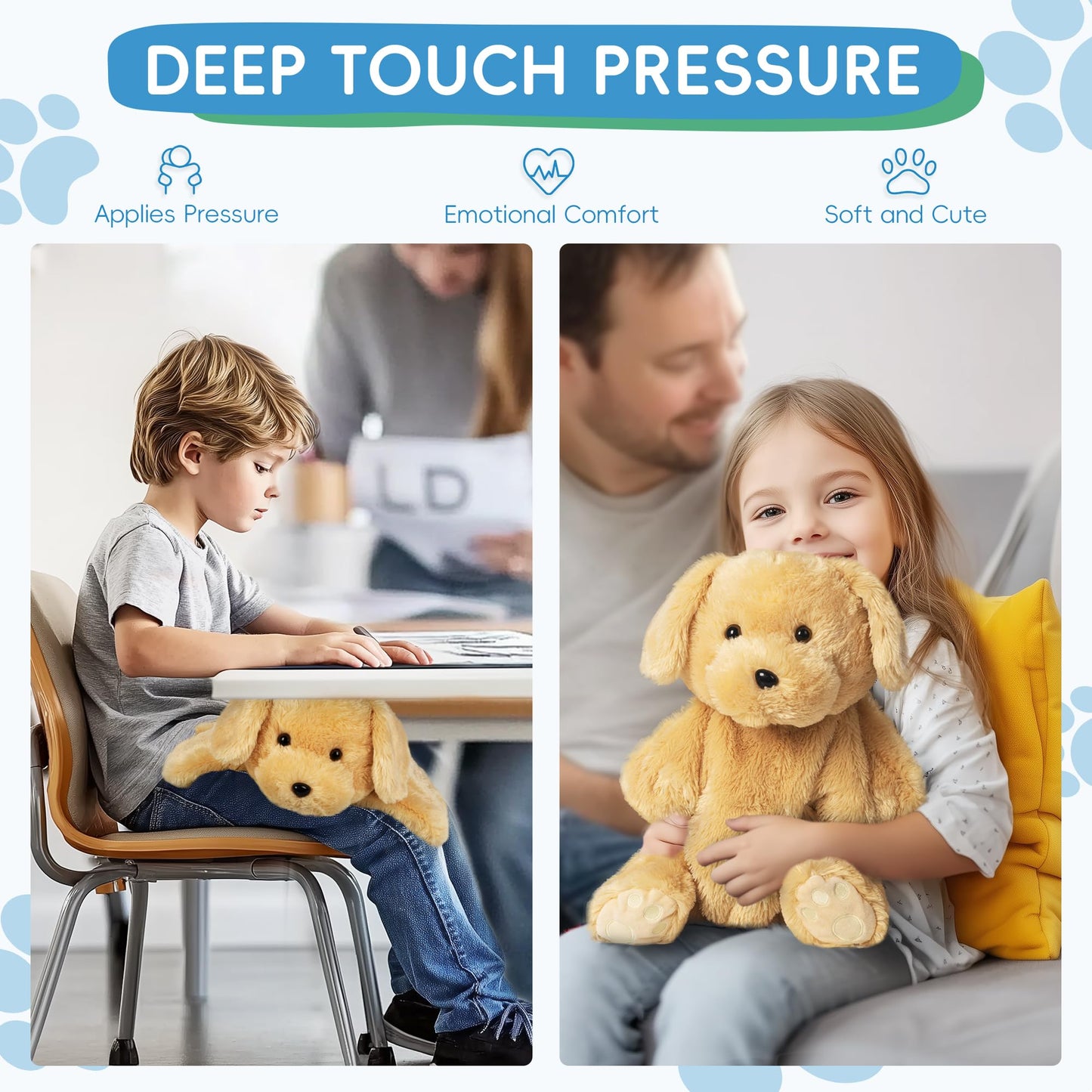OUTREE Weighted Lap Pad for Kids 22.83 * 19.69 in,Weighted Stuffed Animals for Sensory Needs,4.5LBS Rabbit-Shaped Weighted Lap Blanket,Sensory Toys for Kids with Autism