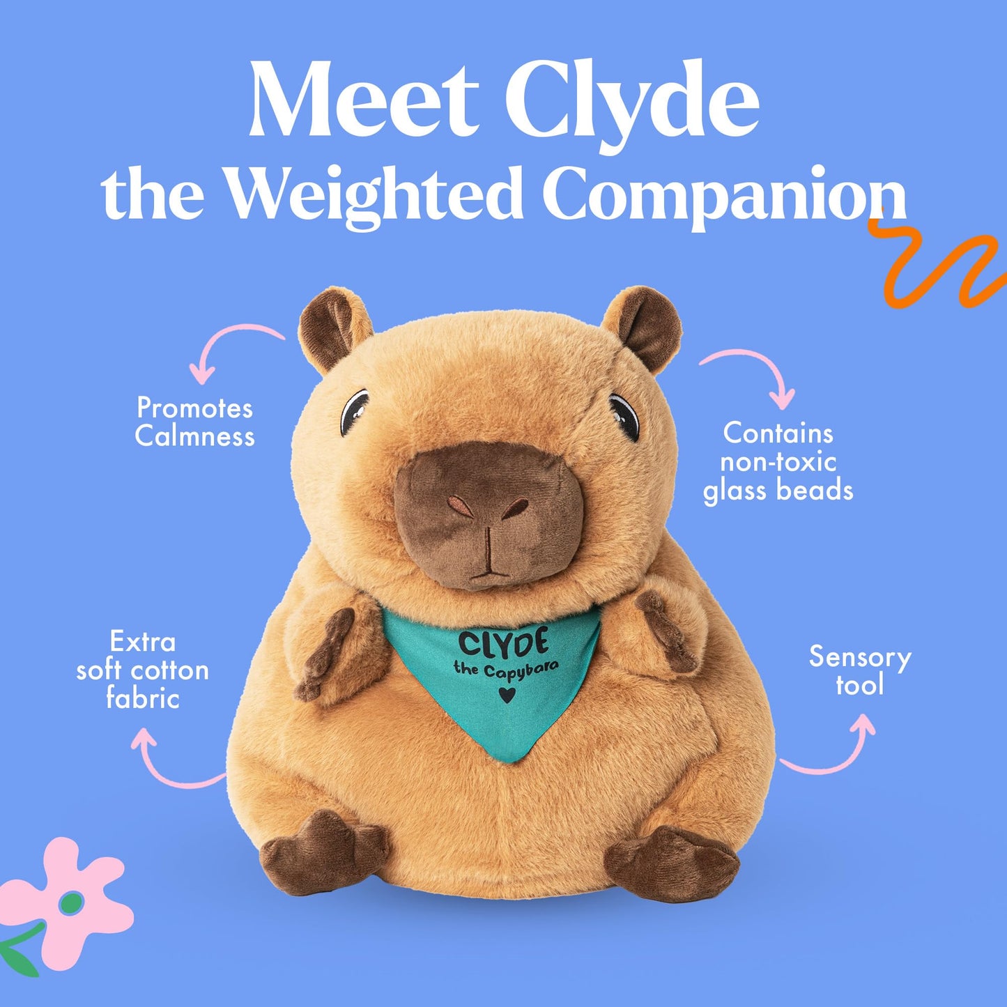 Lilly's Love Weighted Stuffed Animal, 5lb | Sensory Plush for Kids & Adults | Machine Washable Plushie w/Removable Inner | Calming Weighted Stuffed Animal for Anxiety, Stevie The Sloth