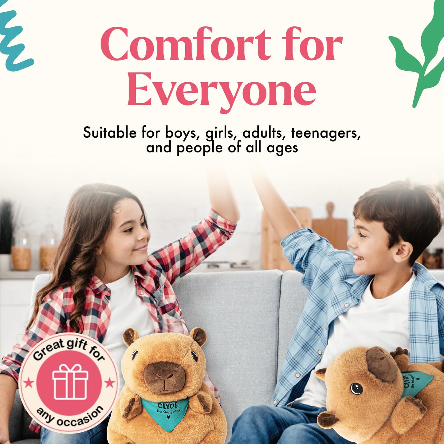 Lilly's Love Weighted Stuffed Animal, 5lb | Sensory Plush for Kids & Adults | Machine Washable Plushie w/Removable Inner | Calming Weighted Stuffed Animal for Anxiety, Stevie The Sloth