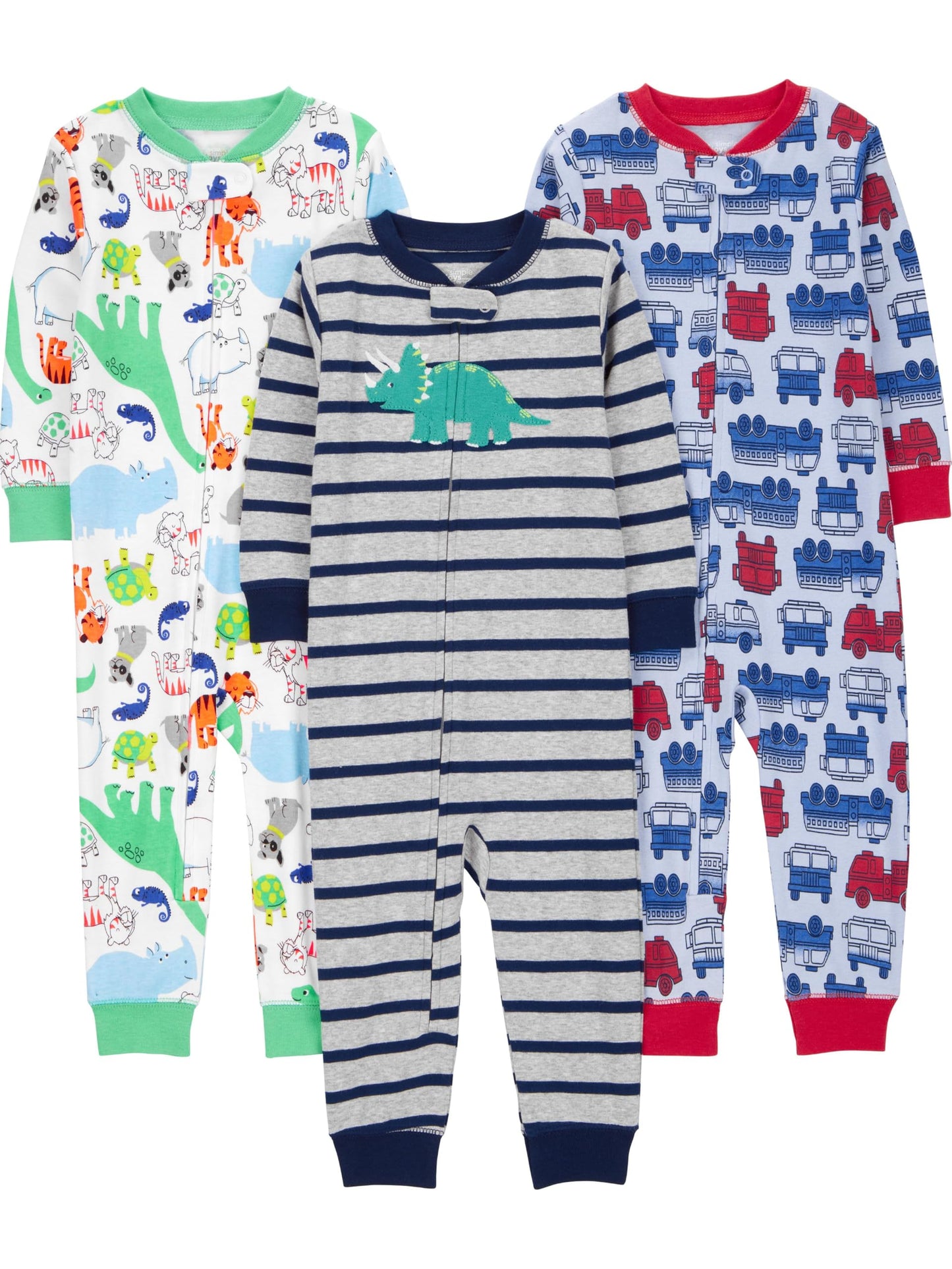 Simple Joys by Carter's Kids' 3-Pack Snug Fit Footless Cotton Pajamas