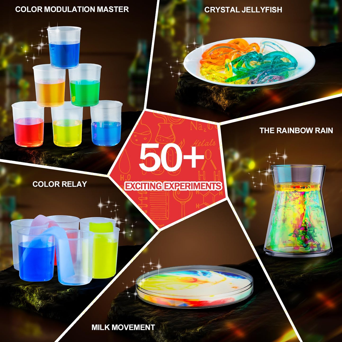 Science Kits for Kids - 70 Experiments Science Kit for Kids Age 6-12 Year Old, STEM Educational Science Toys Gifts for Girls Boys, Chemistry Set, Crystal Growing, Erupting Volcano