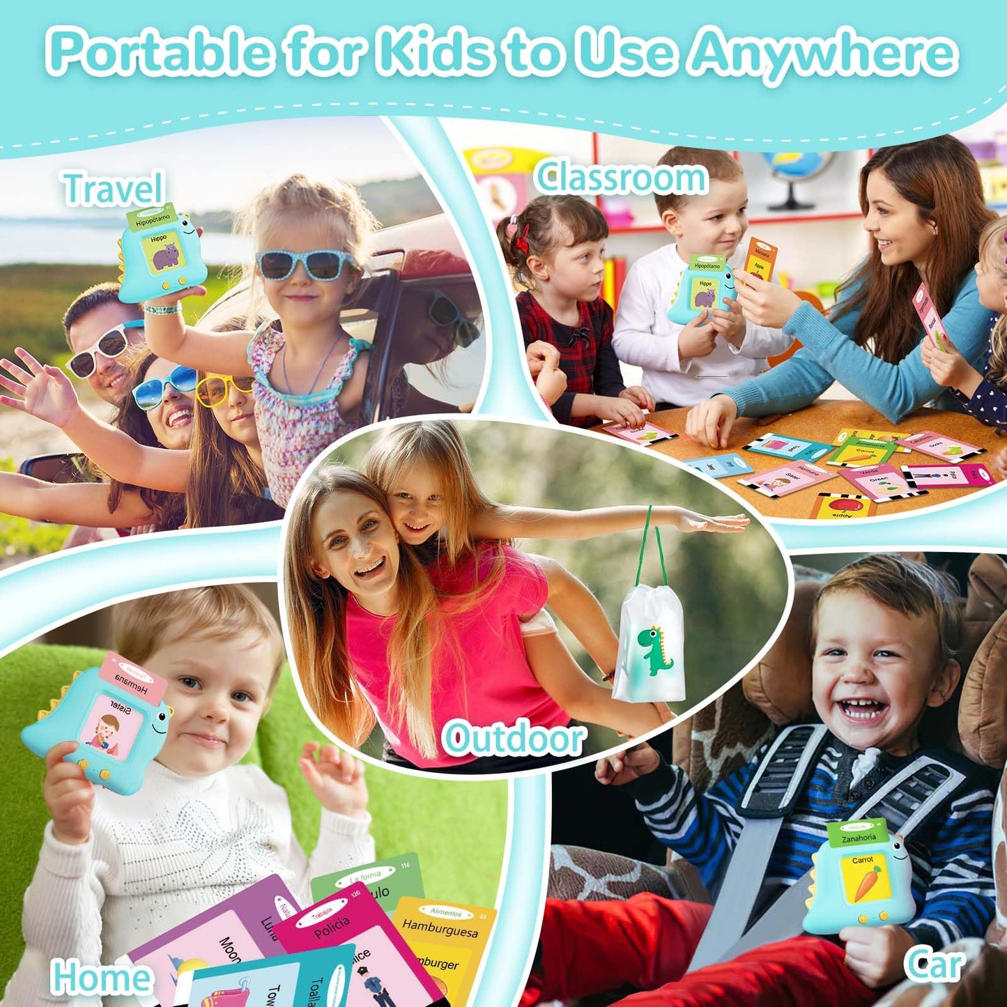 Toddler Toys Talking Flash Cards with 510 Sight Words, Montessori Learning Toys for Toddler 1-3 2-4, Autism Sensory Speech Therapy Toys for Boys Girls 2 3 4 5 6 Year Old Kids Gifts