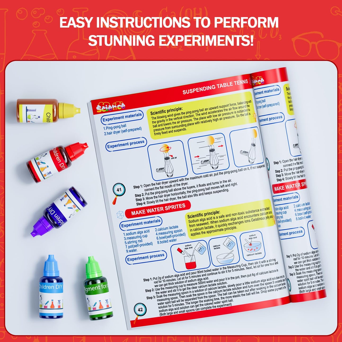 Science Kits for Kids - 70 Experiments Science Kit for Kids Age 6-12 Year Old, STEM Educational Science Toys Gifts for Girls Boys, Chemistry Set, Crystal Growing, Erupting Volcano