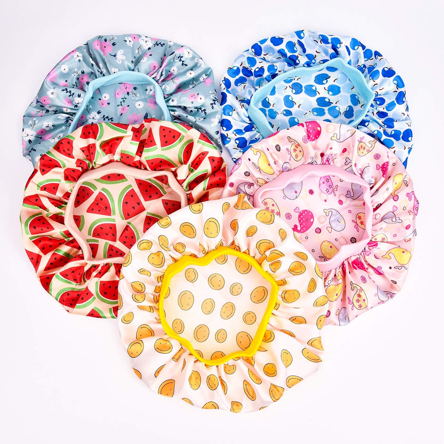 3 Pieces Kids Satin Bonnet Dinosaur Wide Elastic Band Sleeping Cap Soft Silk Double Layer Night Hair Hats for Teens Toddler Child Baby