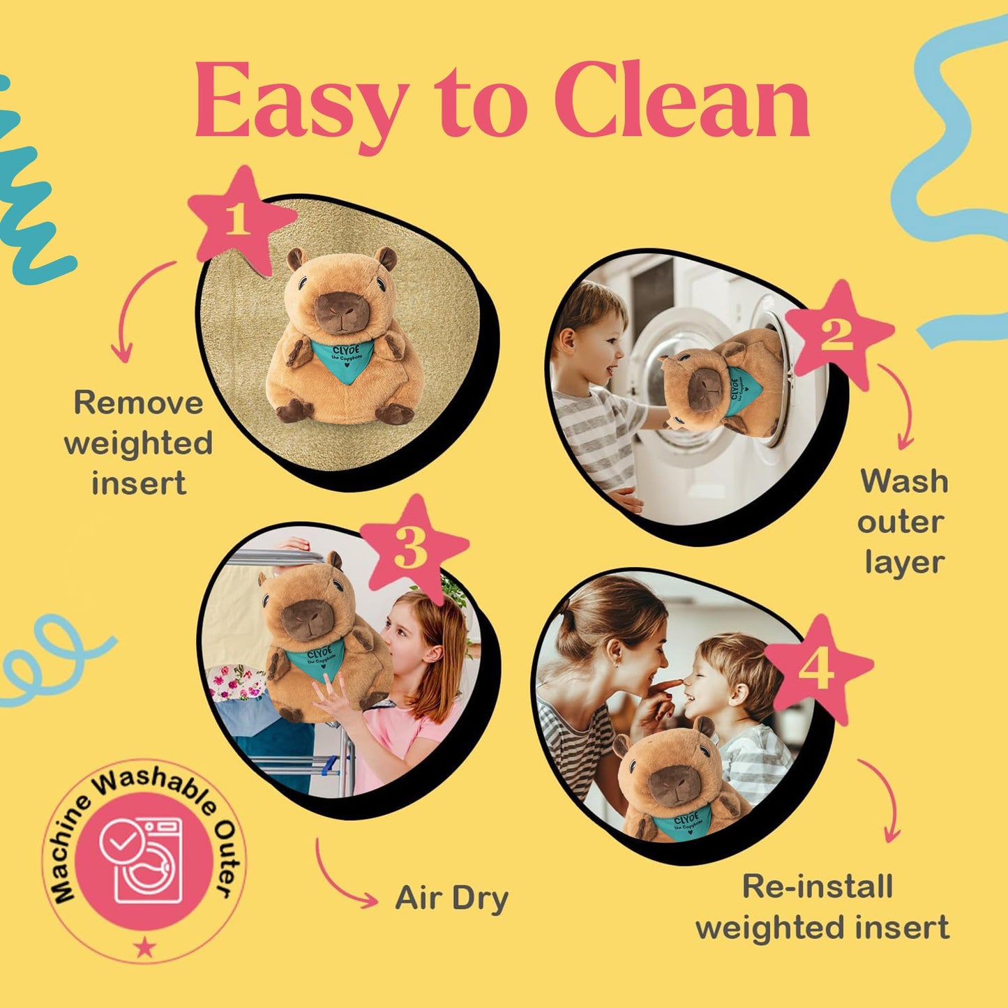 Lilly's Love Weighted Stuffed Animal, 5lb | Sensory Plush for Kids & Adults | Machine Washable Plushie w/Removable Inner | Calming Weighted Stuffed Animal for Anxiety, Stevie The Sloth