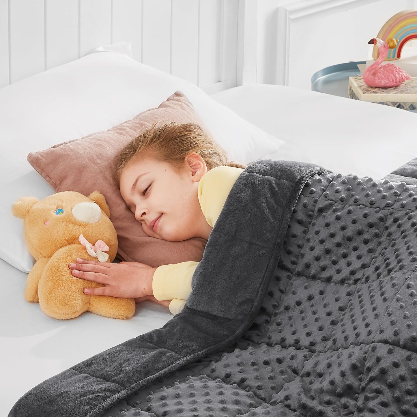 HOSUKKO Weighted Blanket - 5 lbs Blue Dinosaur Heavy Blanket - Breathable Blanket(36 * 48 inches, 5 lbs)