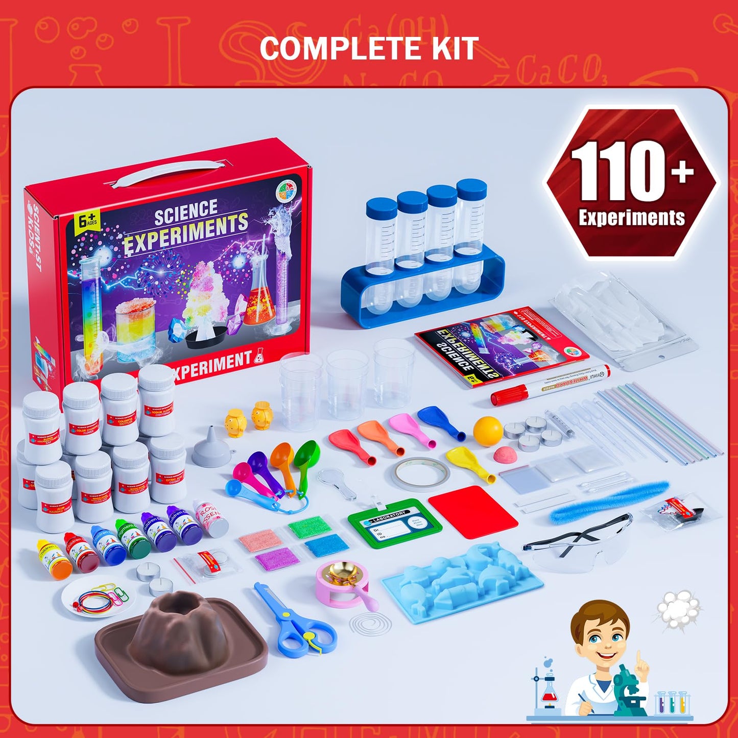 Science Kits for Kids - 70 Experiments Science Kit for Kids Age 6-12 Year Old, STEM Educational Science Toys Gifts for Girls Boys, Chemistry Set, Crystal Growing, Erupting Volcano