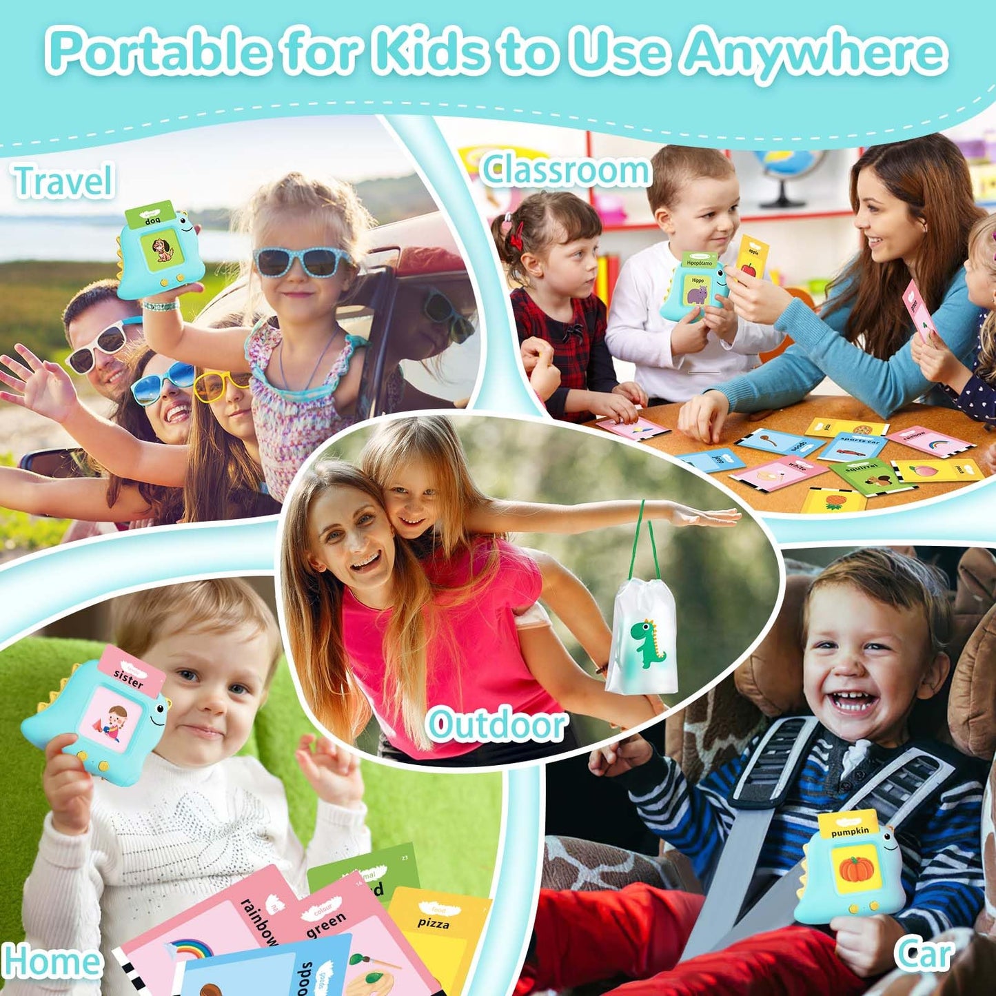 Toddler Toys Talking Flash Cards with 510 Sight Words, Montessori Learning Toys for Toddler 1-3 2-4, Autism Sensory Speech Therapy Toys for Boys Girls 2 3 4 5 6 Year Old Kids Gifts
