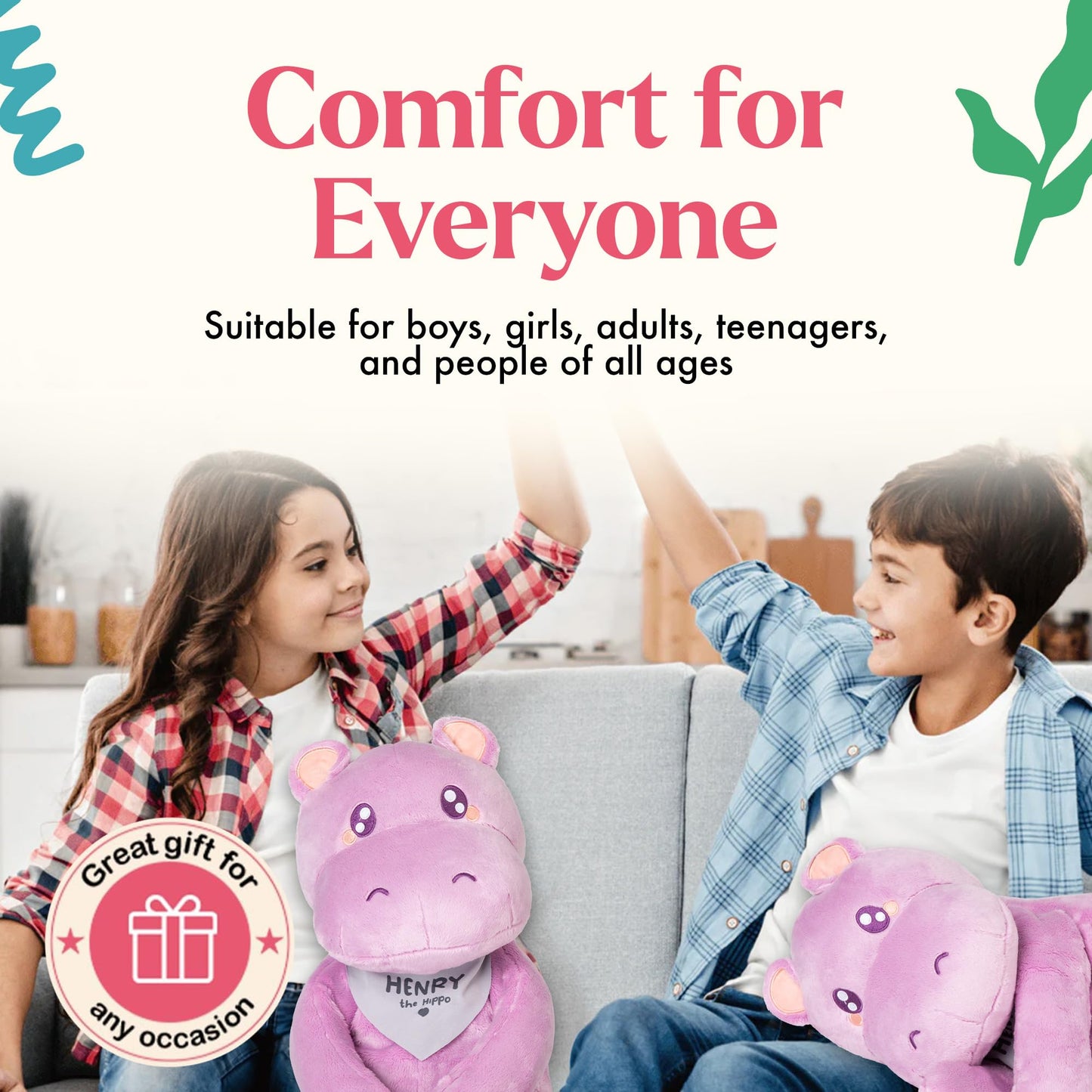 Lilly's Love Weighted Stuffed Animal, 5lb | Sensory Plush for Kids & Adults | Machine Washable Plushie w/Removable Inner | Calming Weighted Stuffed Animal for Anxiety, Stevie The Sloth