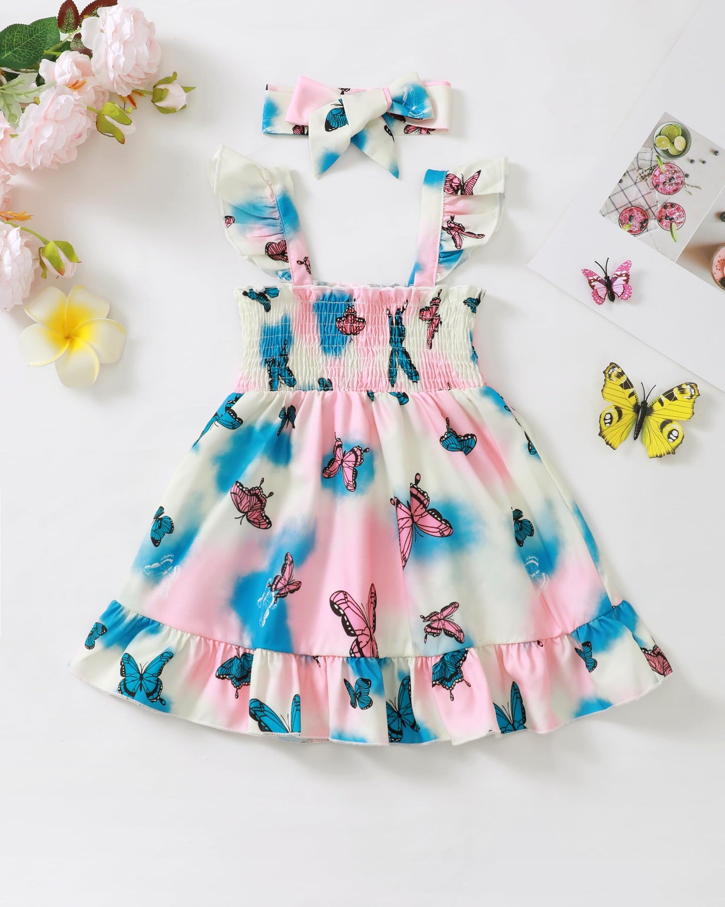 Toddler Baby Girl Dress Clothes Summer Dresses Outfits Little Girls Sleeveless Beach Sundress for Kids 12M-6T