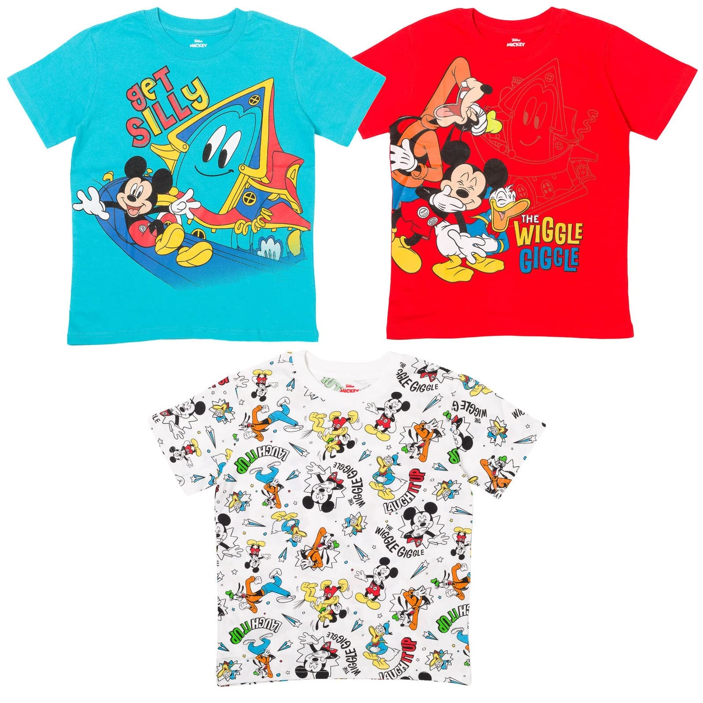 Disney Mickey Mouse 3 Pack T-Shirts Infant to Big Kid Sizes (18 Months - 18-20)