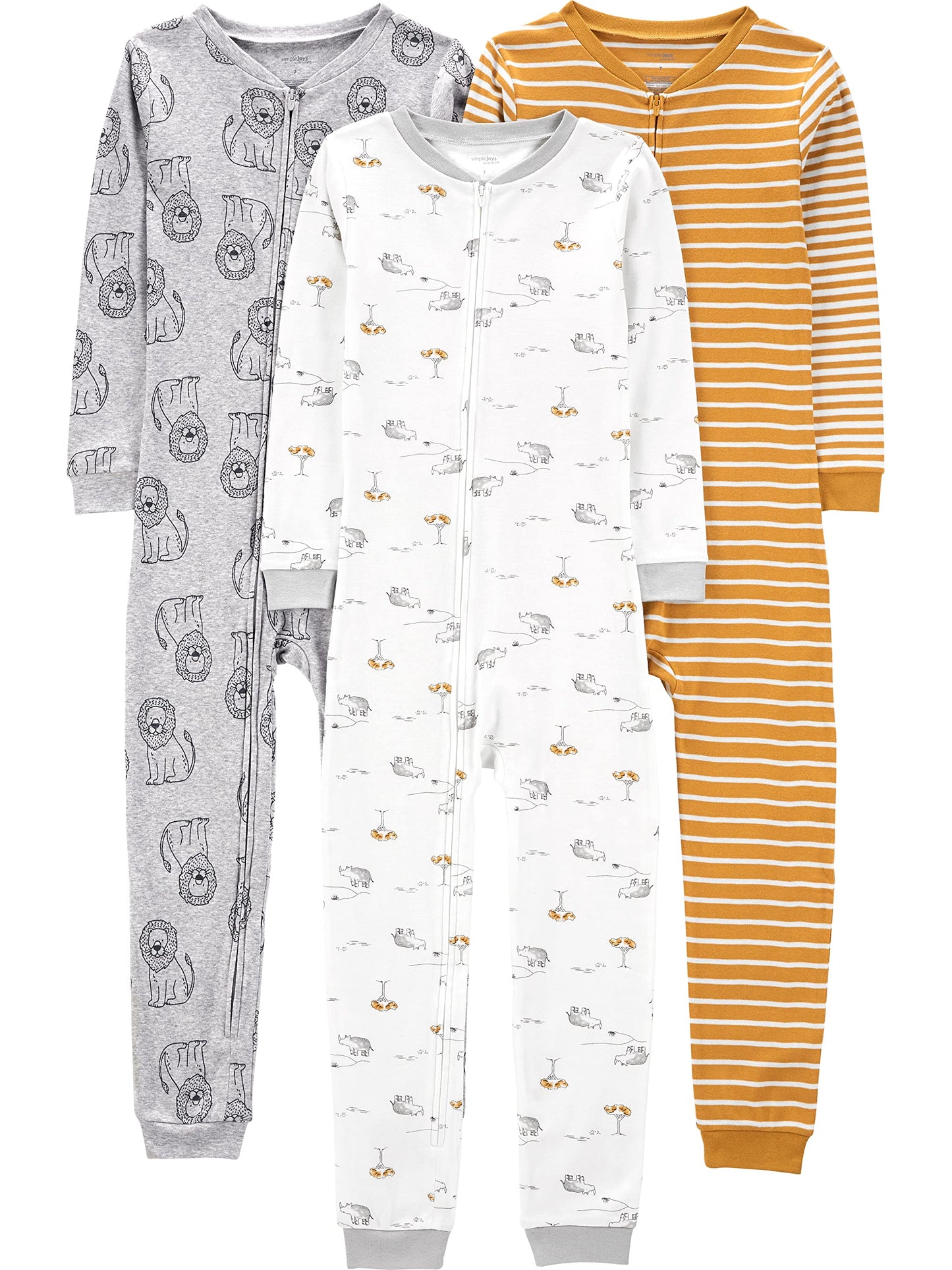 Simple Joys by Carter's Kids' 3-Pack Snug Fit Footless Cotton Pajamas