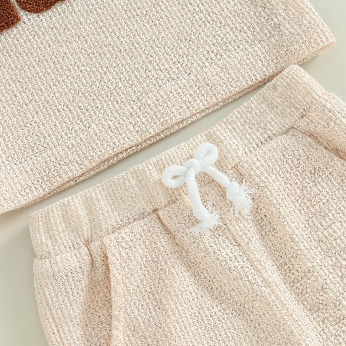 Kupretty Toddler Baby Boy Summer Clothes Embroiderey Waffle Knit Short Sleeve T-Shirt Tees + Casual Shorts Cute Clothing Set
