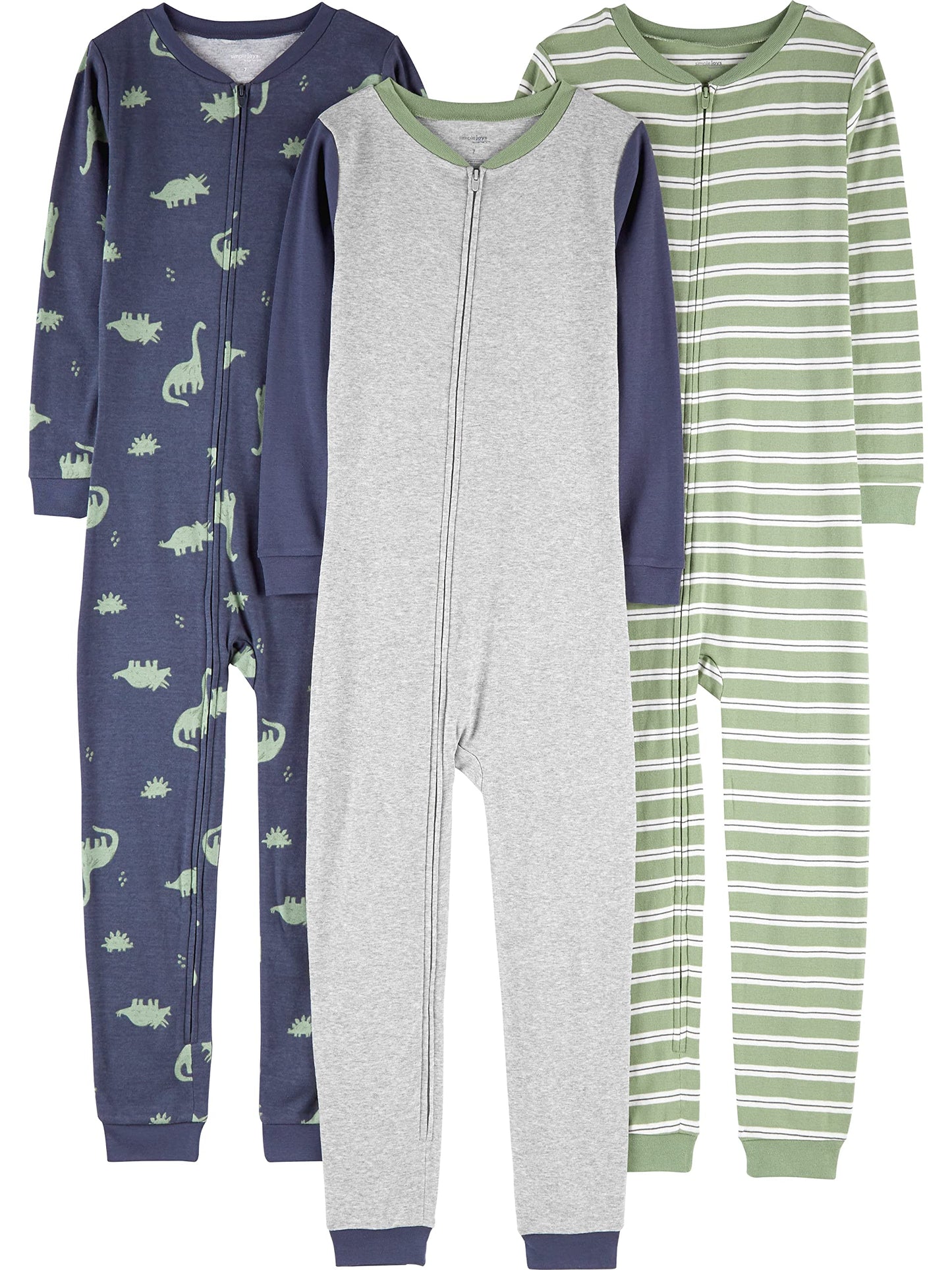 Simple Joys by Carter's Kids' 3-Pack Snug Fit Footless Cotton Pajamas