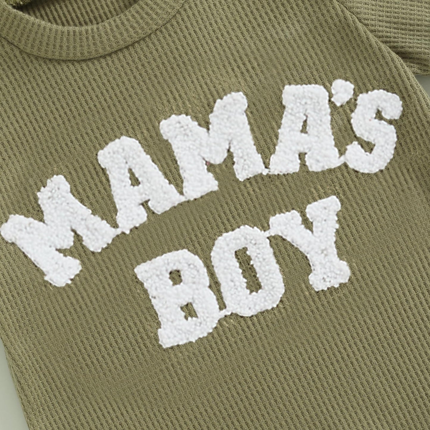 Kupretty Toddler Baby Boy Summer Clothes Embroiderey Waffle Knit Short Sleeve T-Shirt Tees + Casual Shorts Cute Clothing Set