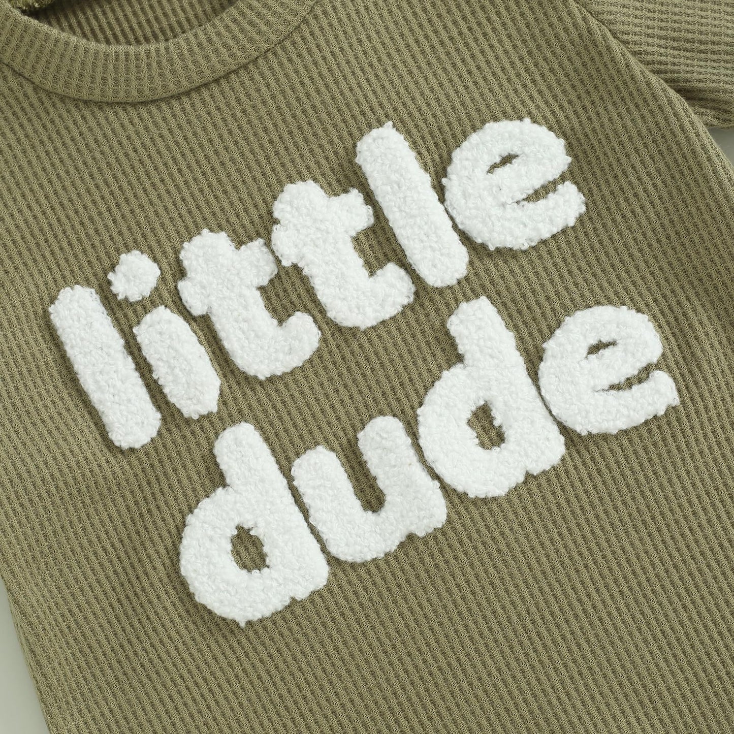 Kupretty Toddler Baby Boy Summer Clothes Embroiderey Waffle Knit Short Sleeve T-Shirt Tees + Casual Shorts Cute Clothing Set